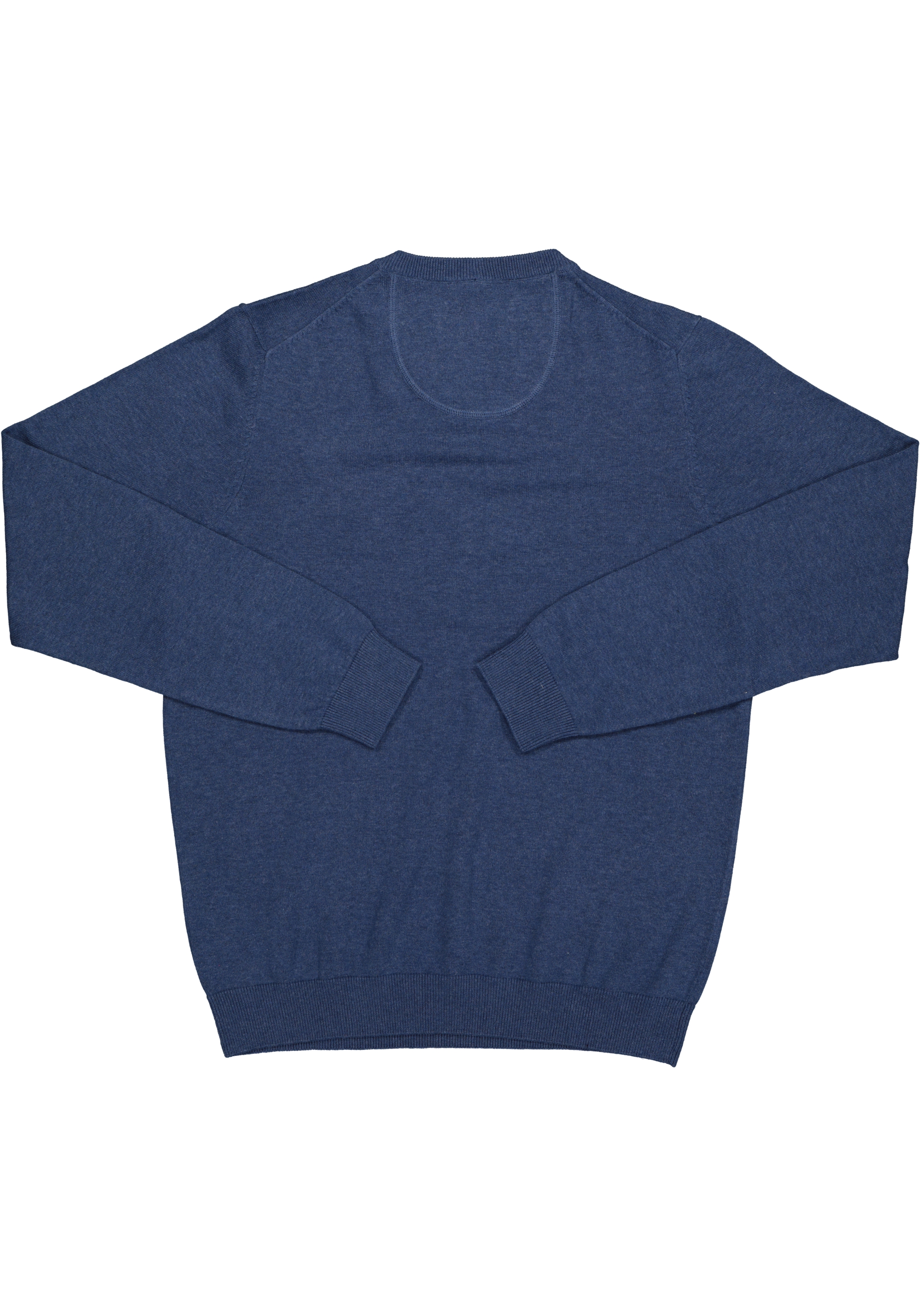 MARVELIS heren trui katoen, V-hals, jeans blauw melange