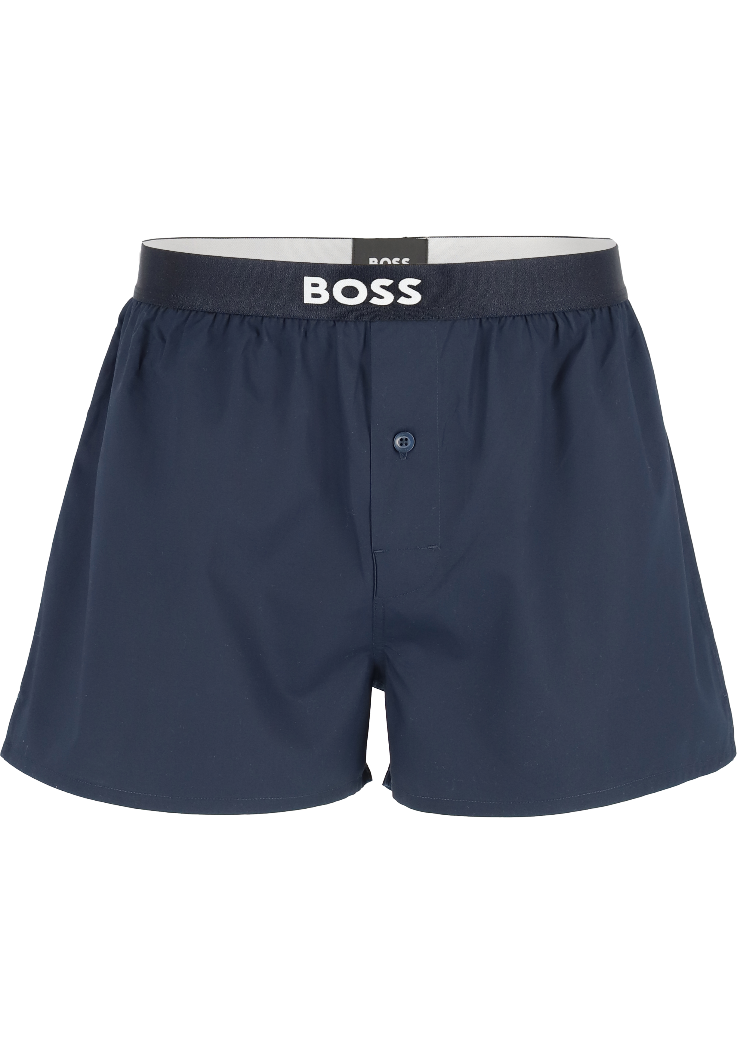 HUGO BOSS boxershorts woven (2-pack), heren boxers wijd model, blauw en blauw met groen geruit