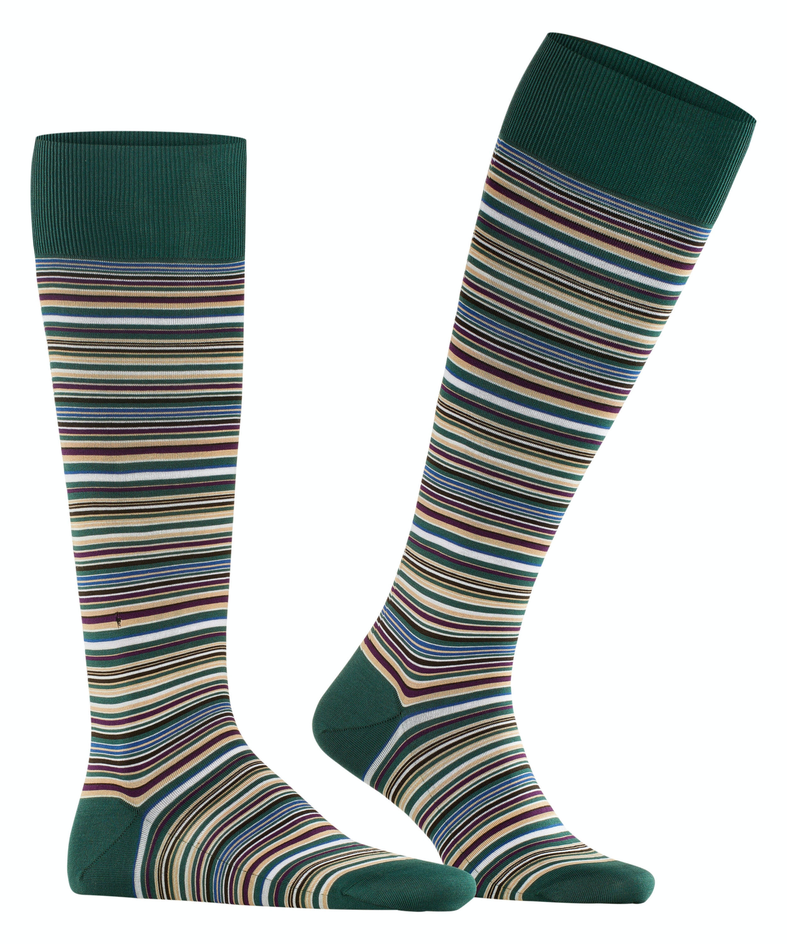 FALKE Microblock heren kniekousen, groen (hunter green)