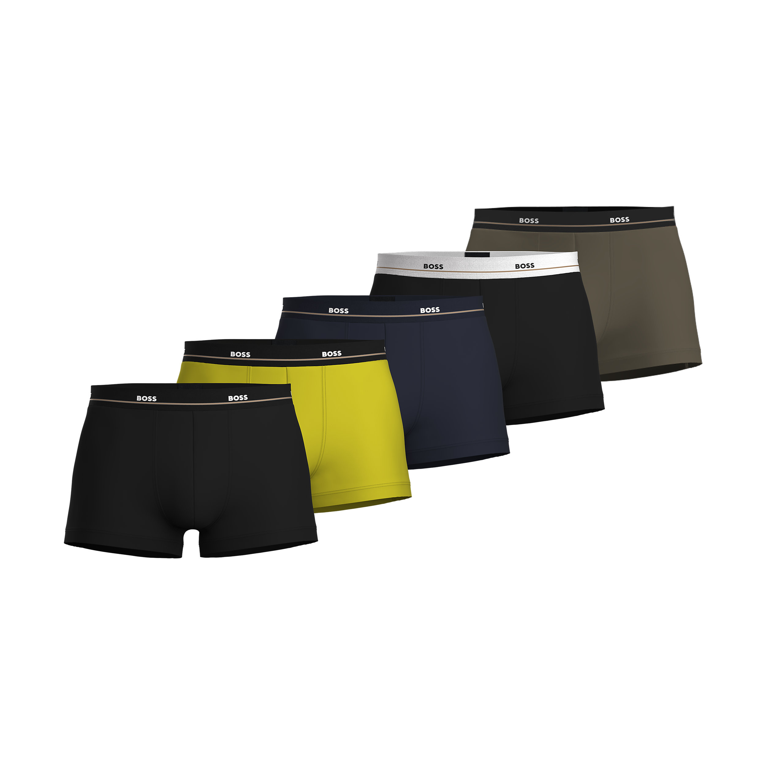 HUGO BOSS Essential trunks (5-pack), heren boxers kort, multicolor (set met verschillende kleuren)