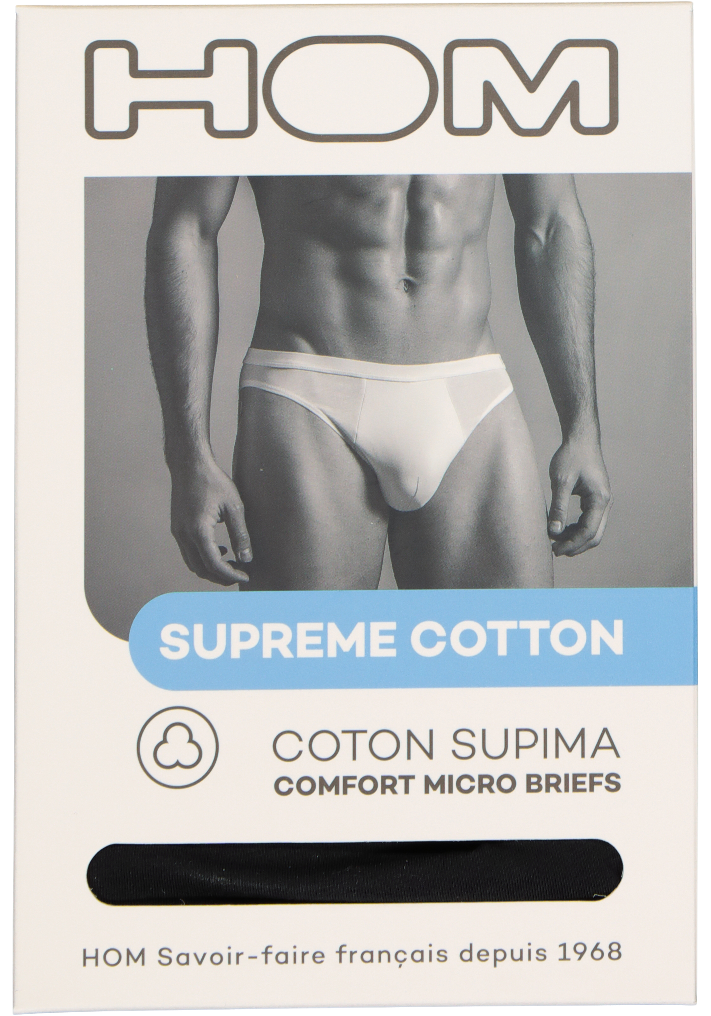 HOM Supreme cotton comfort micro briefs (1-pack), heren micro slip, zwart