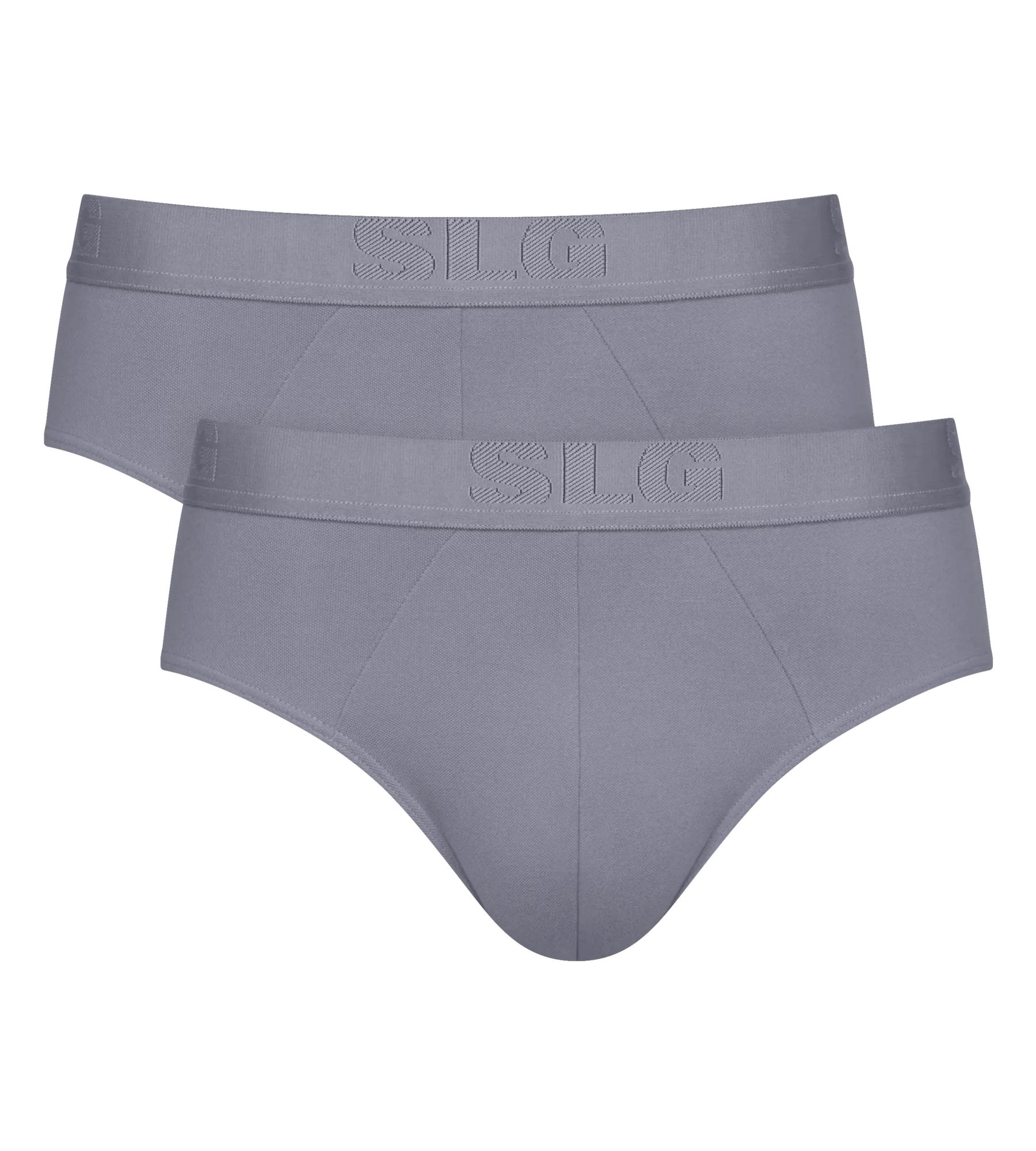 Sloggi Men SLG Base Soft Brief, heren slip (2-pack), grijsblauw