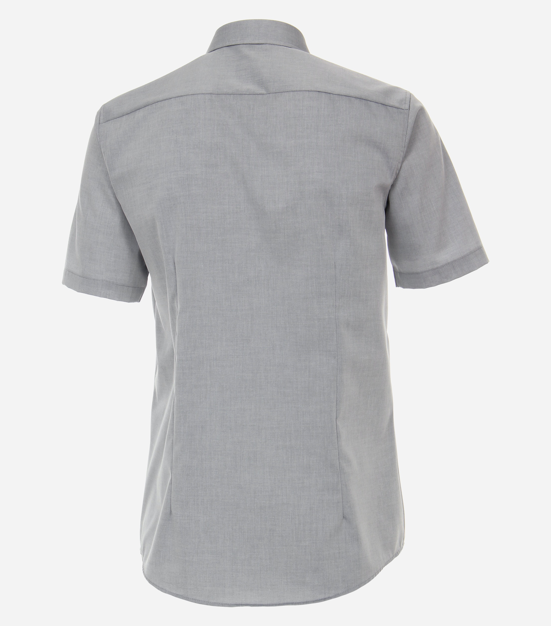 VENTI modern fit overhemd, korte mouw, popeline, grijs