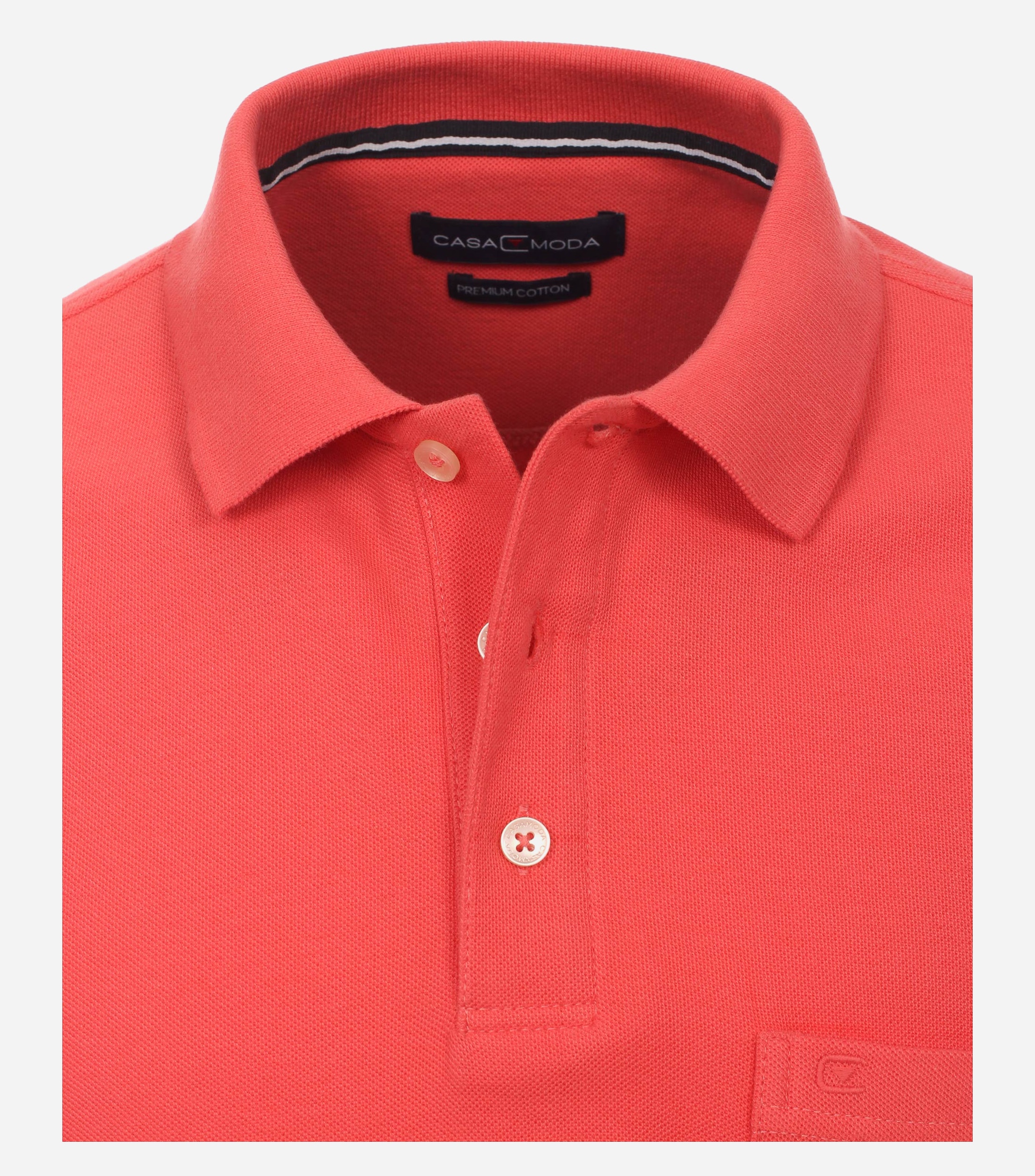 CASA MODA comfort fit heren polo, Rood