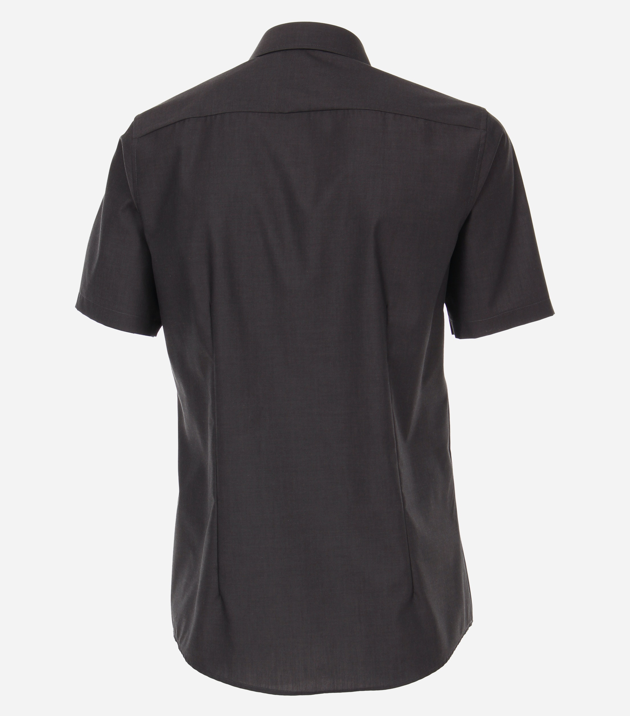 VENTI modern fit overhemd, korte mouw, popeline, grijs