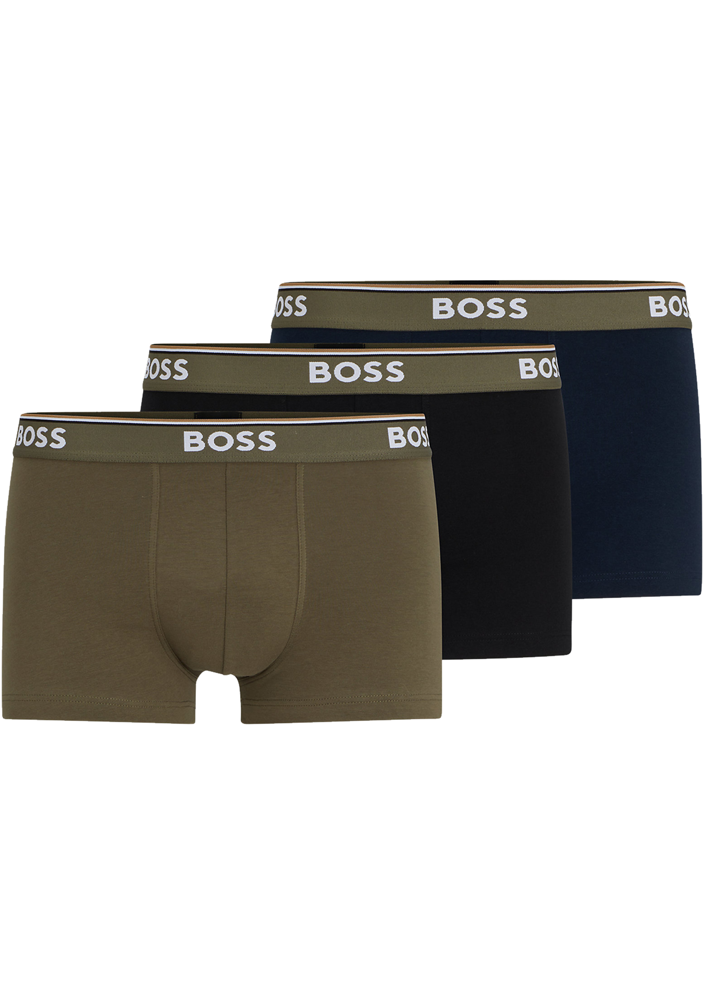HUGO BOSS Power trunks (3-pack), heren boxers kort, multicolor (set met verschillende kleuren)