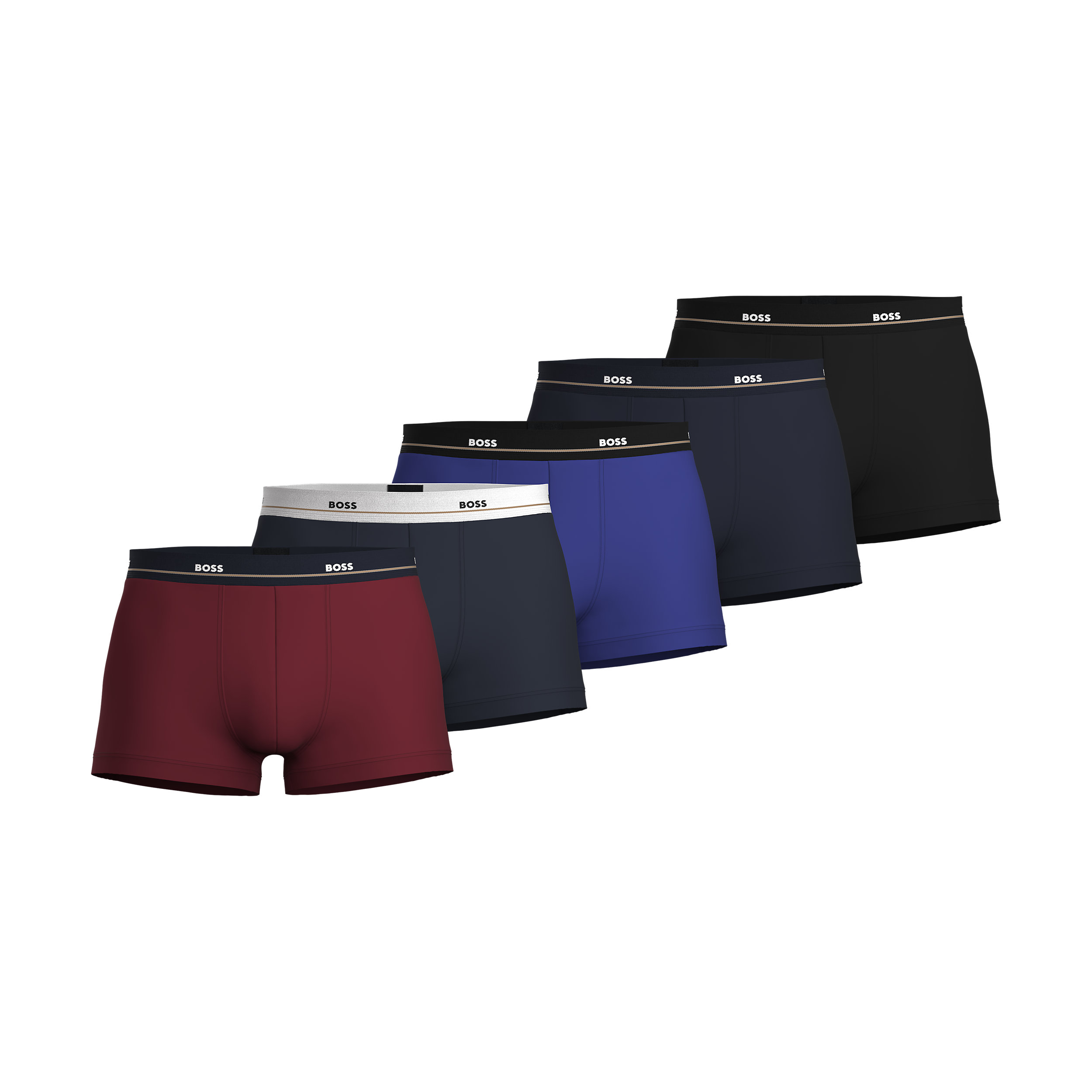 HUGO BOSS Essential trunks (5-pack), heren boxers kort, multicolor (set met verschillende kleuren)