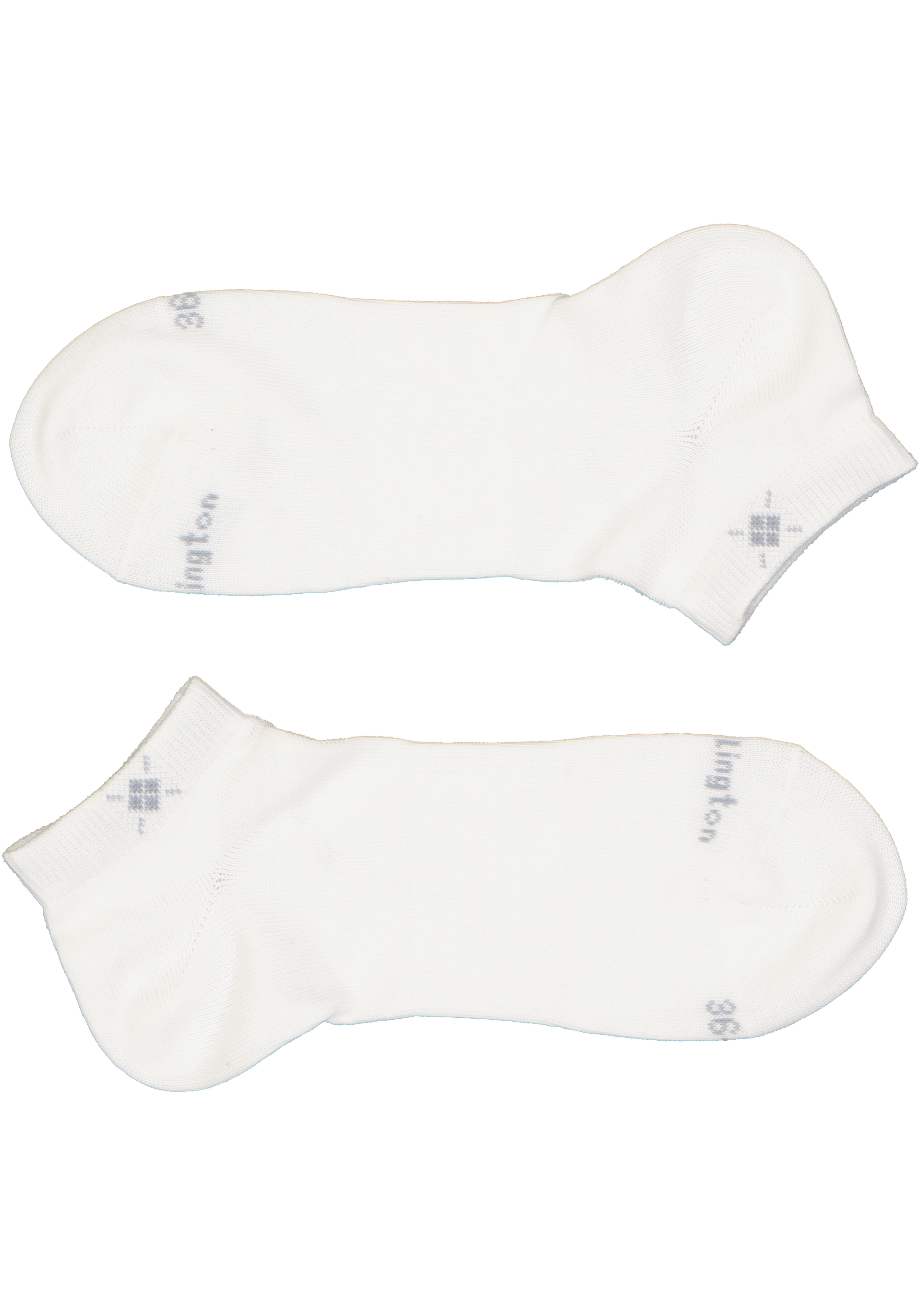 Burlington Everyday dames enkelsokken (2-pack), katoen, wit