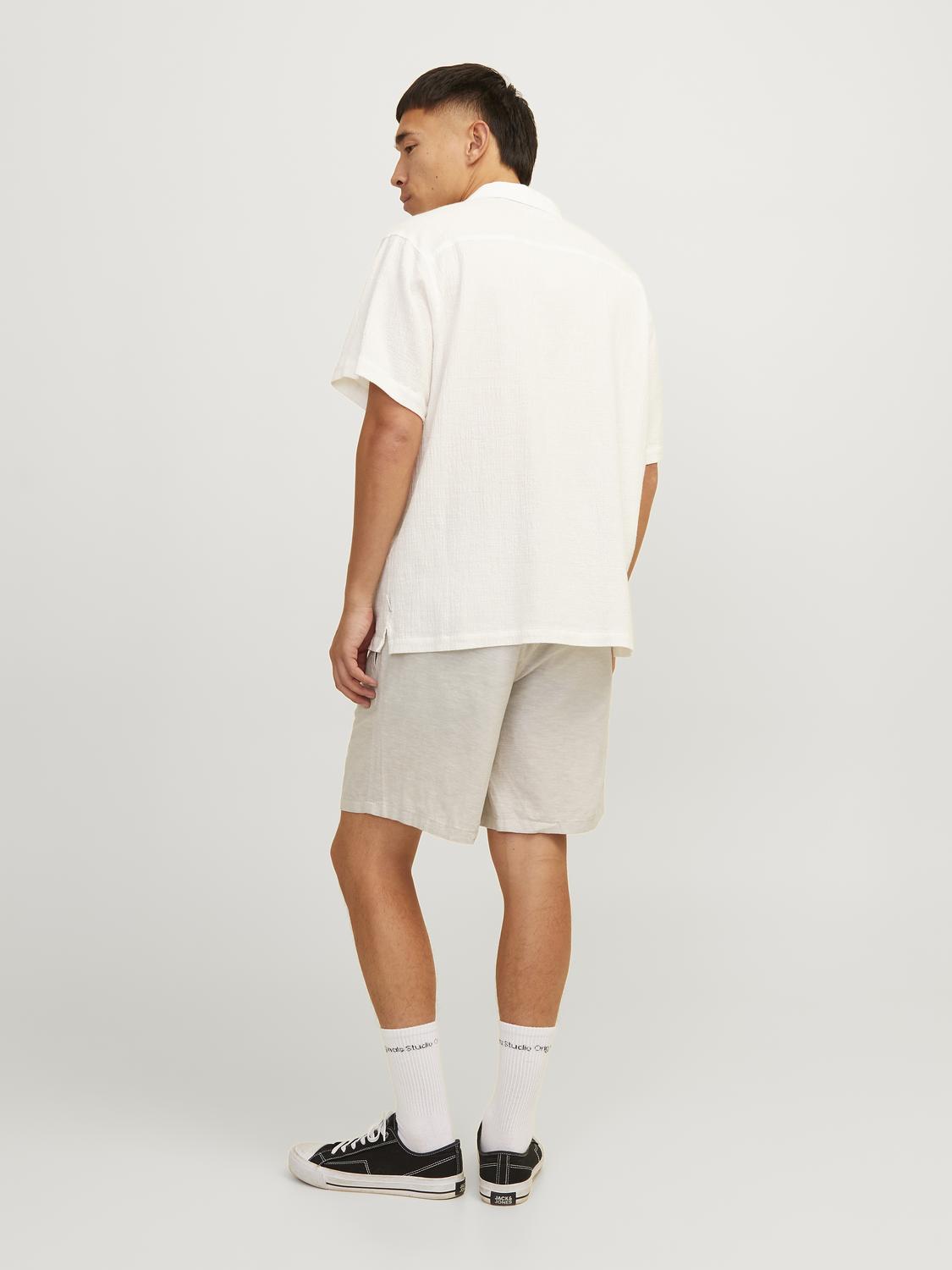 JACK & JONES Jaiden Summer Jogger Short loose fit, heren korte broek, beige melange