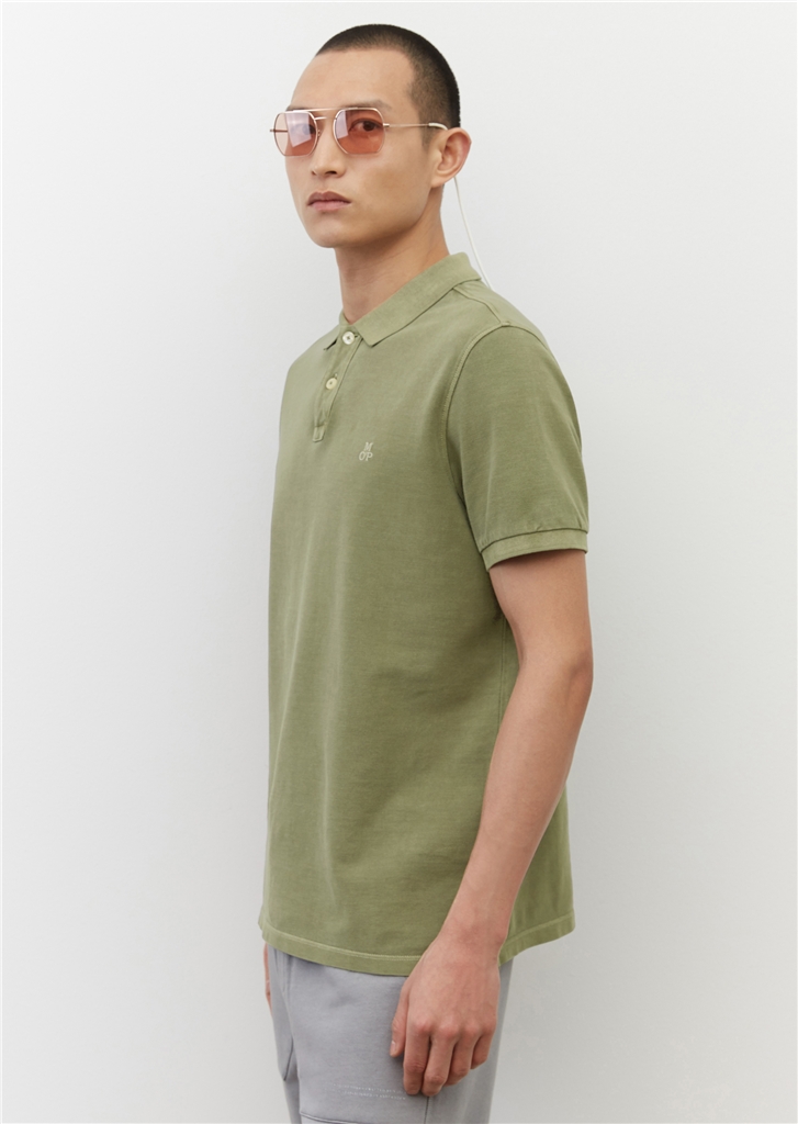 Marc O'Polo regular fit polo, heren poloshirt, olijfgroen