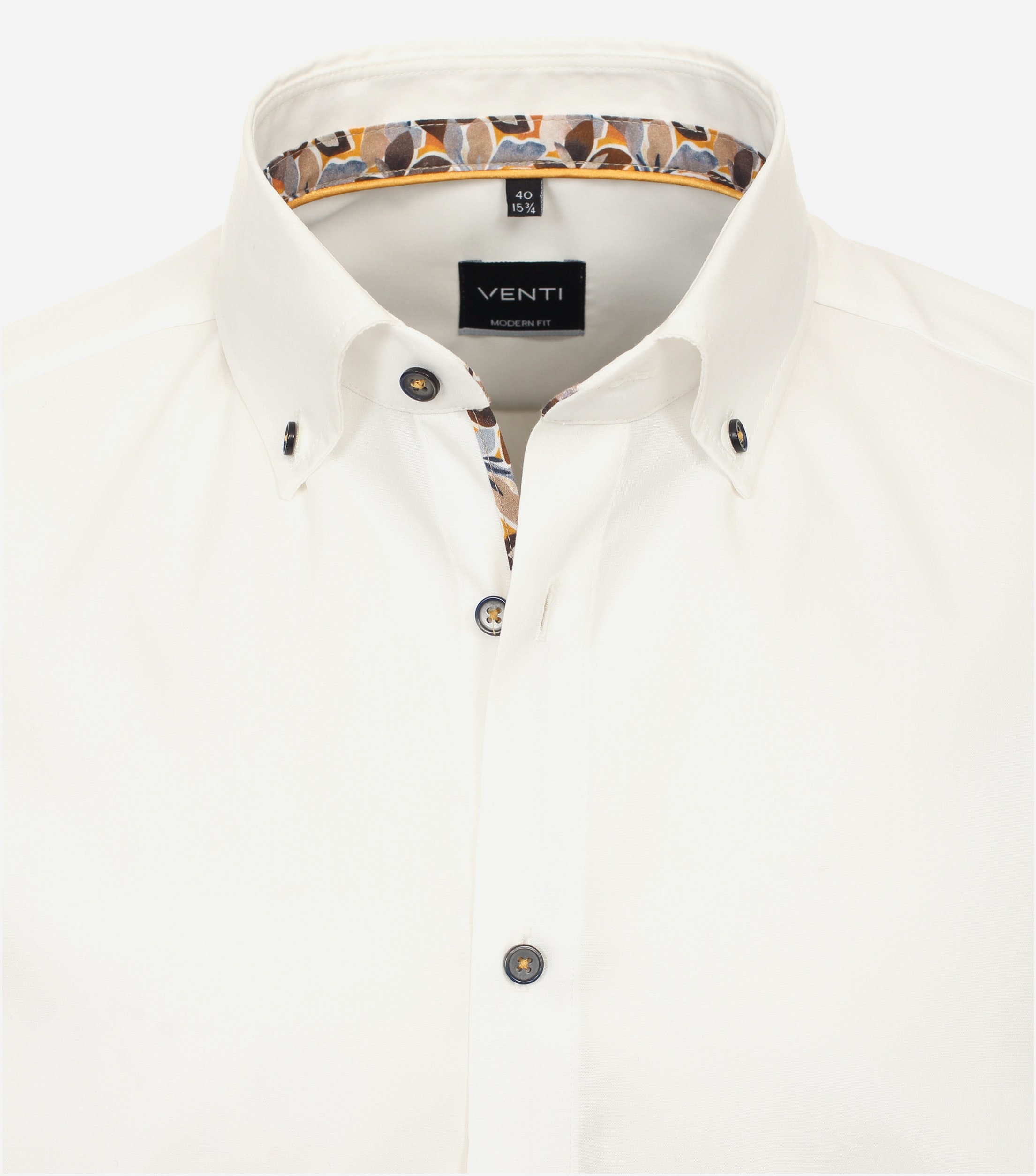 VENTI modern fit overhemd, popeline, beige