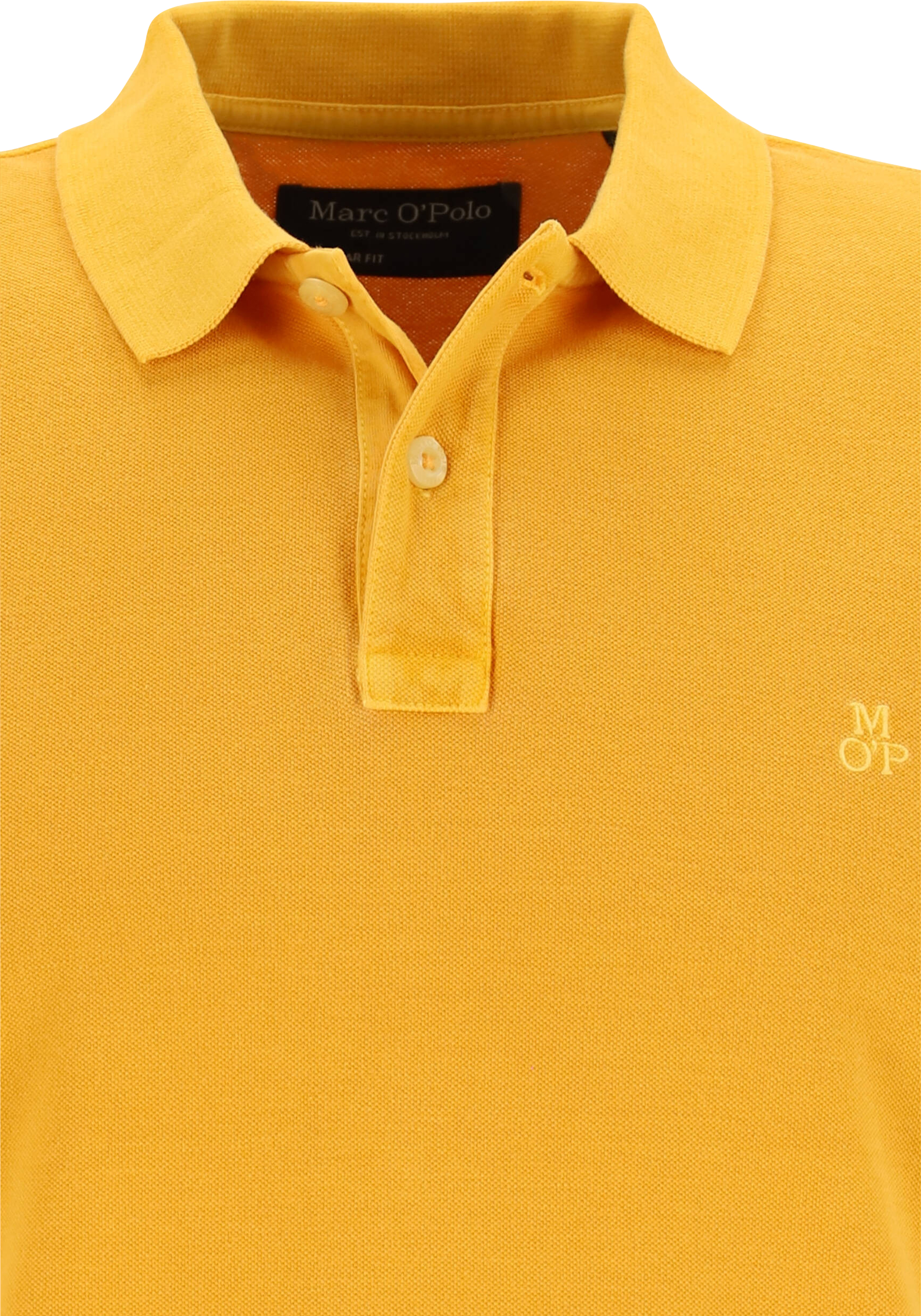 Marc O'Polo regular fit polo, heren poloshirt, zonnig geel