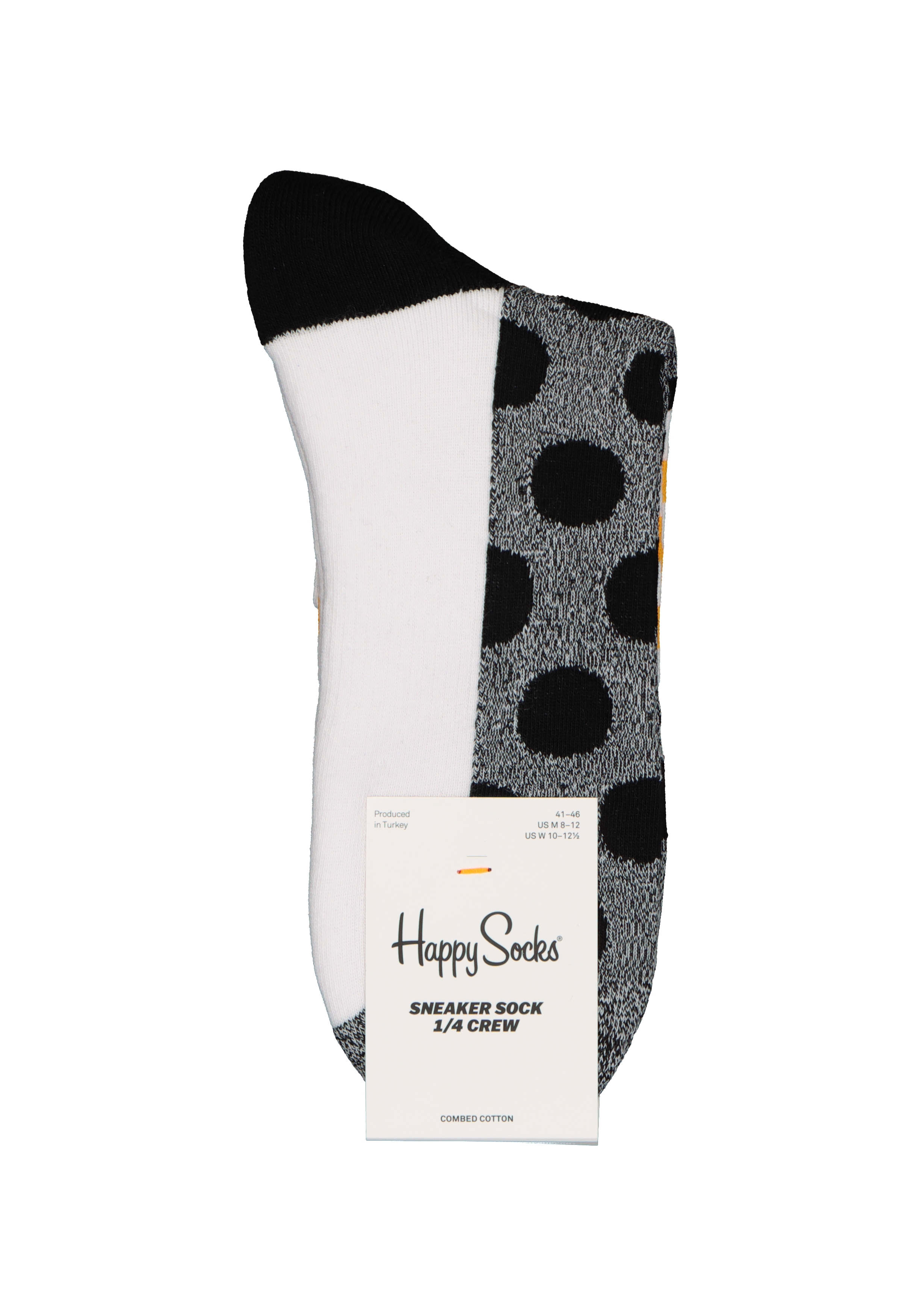 Happy Socks Big Dot 1/4 Crew Sock, korte sok met stippen