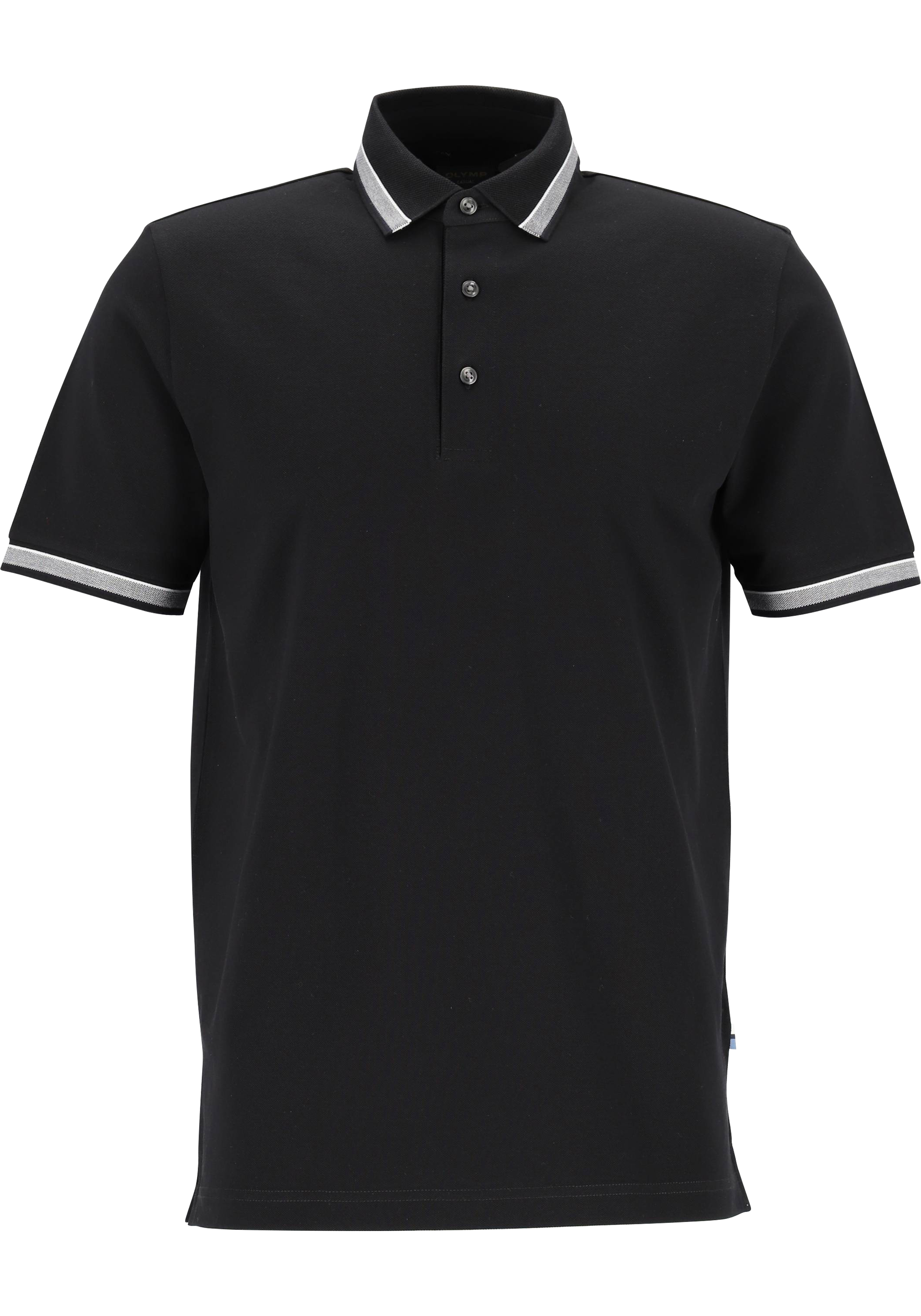 OLYMP Polo Casual, modern fit polo, zwart