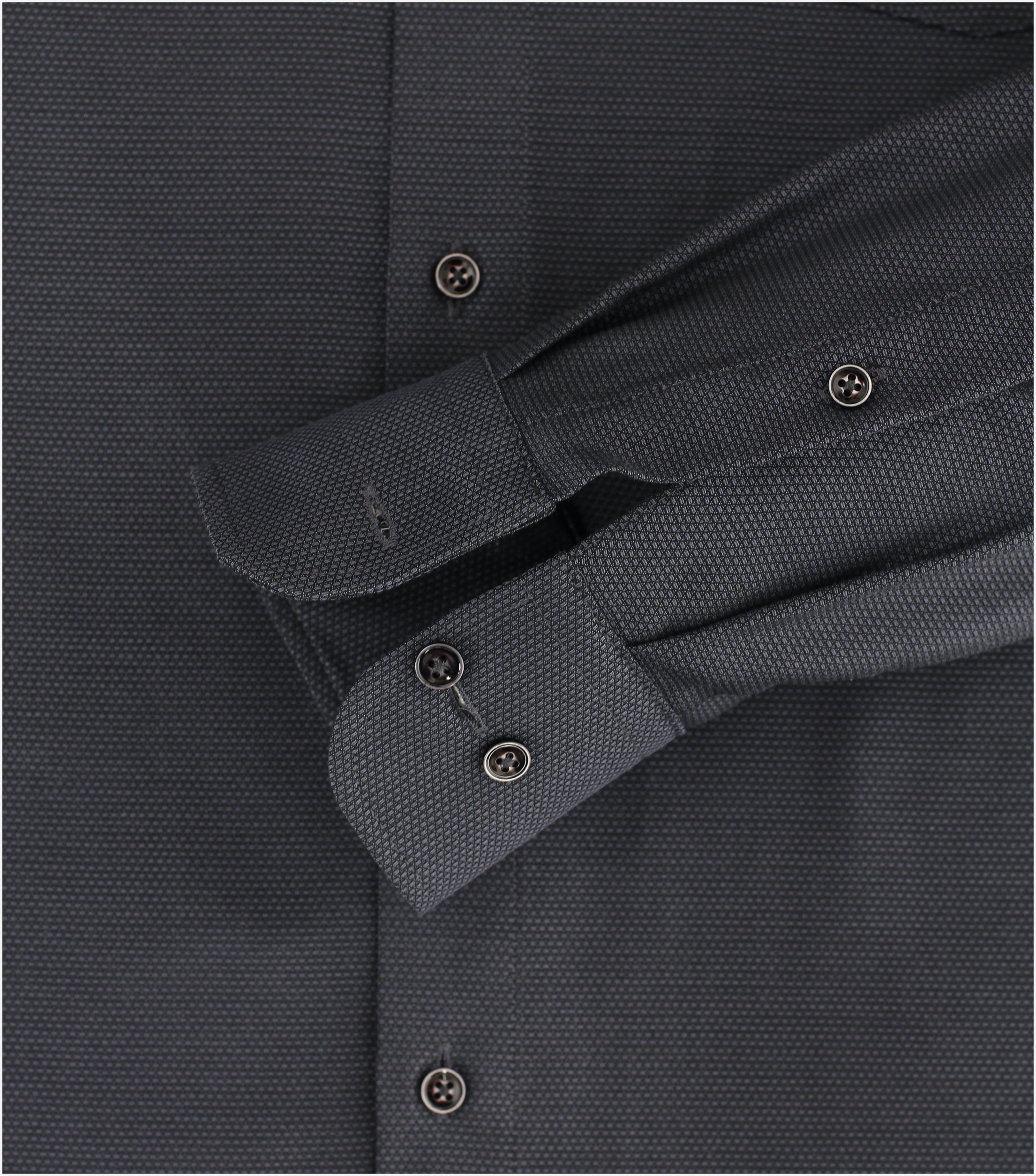 CASA MODA modern fit overhemd, dobby, antraciet