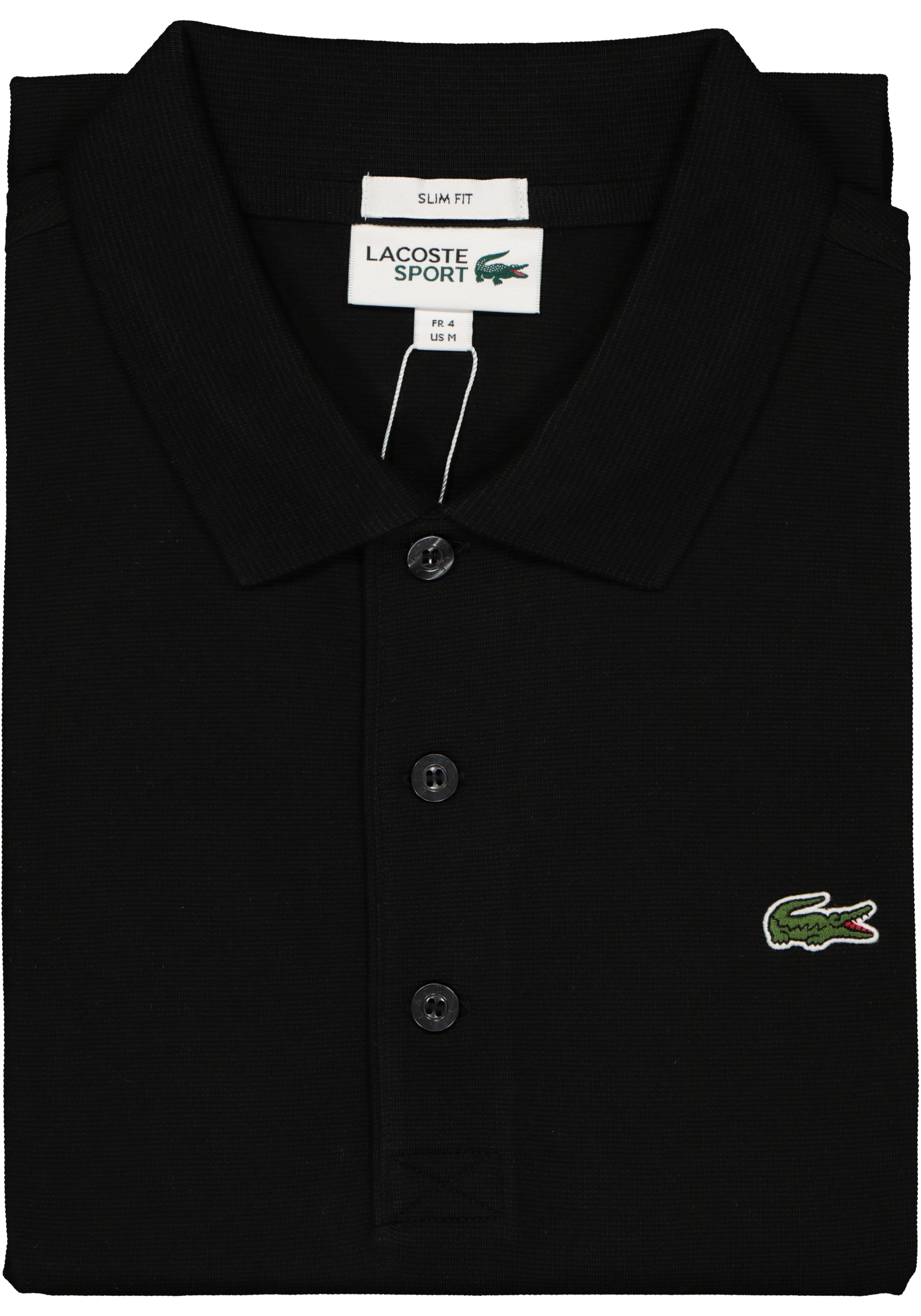 Lacoste Sport polo slim fit, ultra lightweight knit, zwart