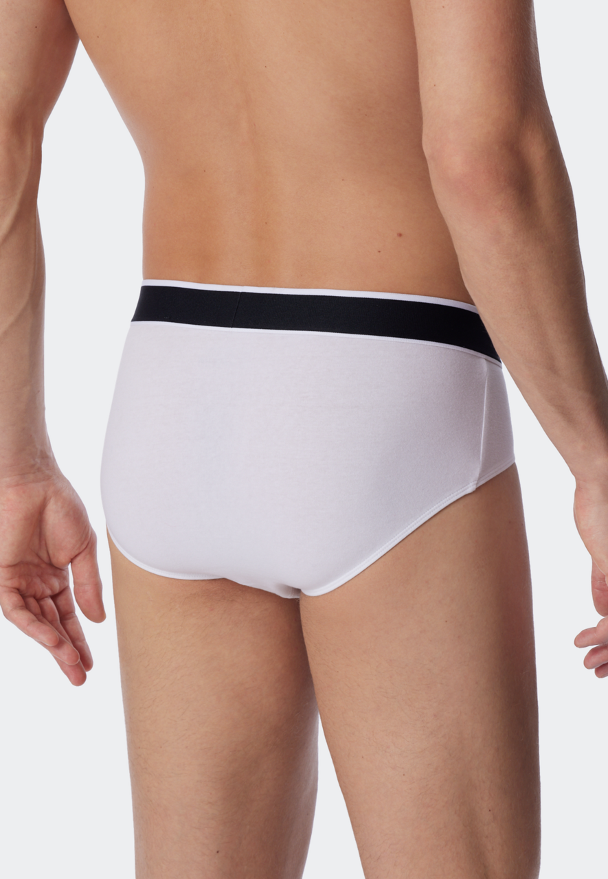 SCHIESSER 95/5 slip (3-pack), heren rioslip biologisch katoen geweven elastische tailleband wit
