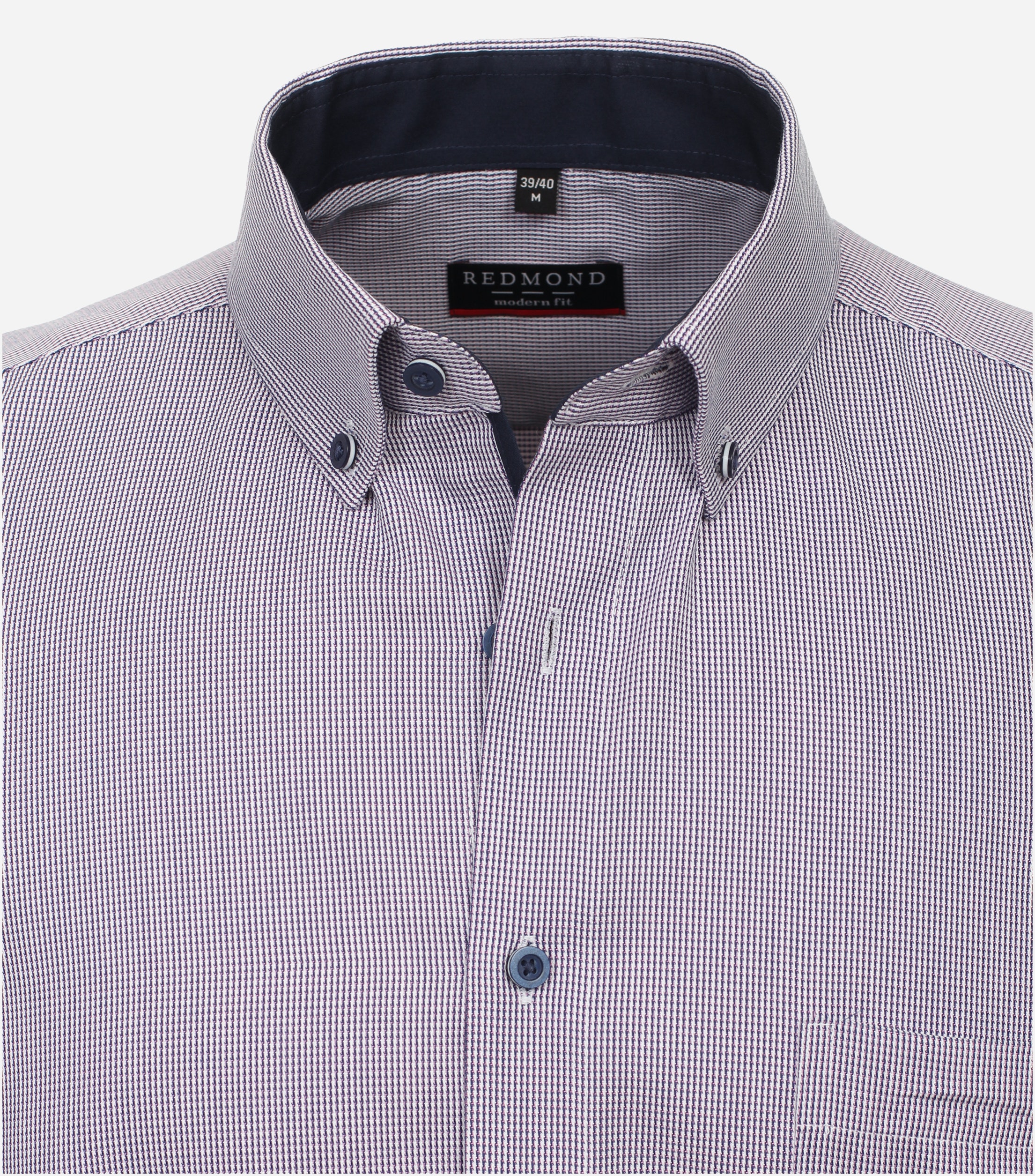 Redmond modern fit overhemd, popeline, paars