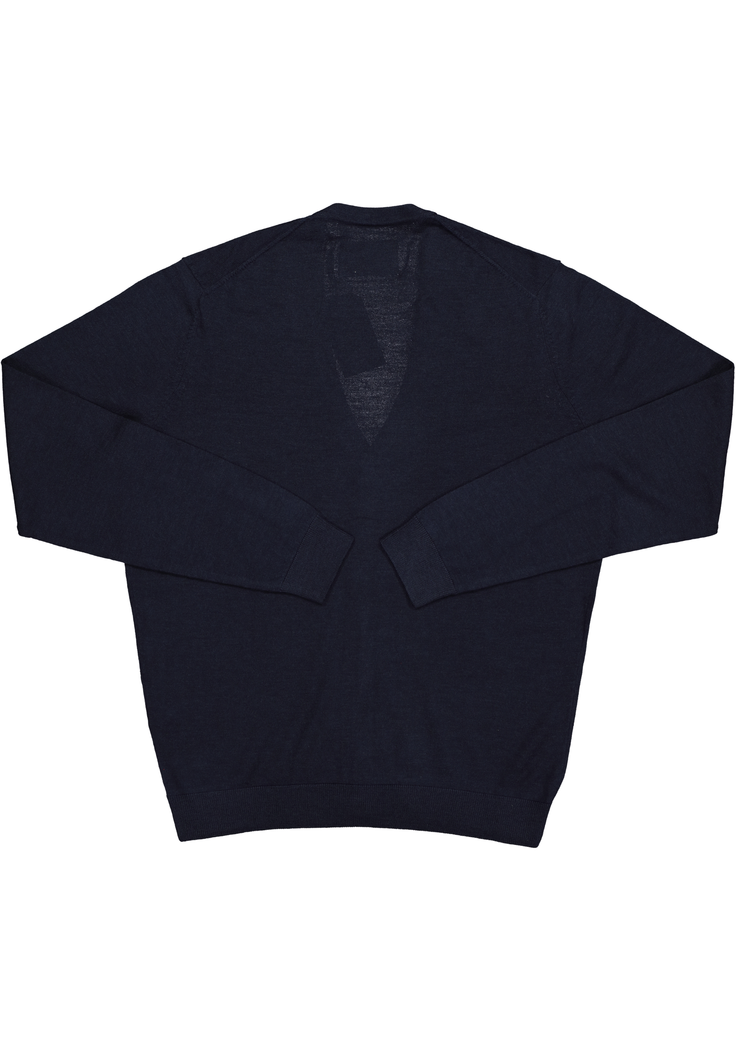 MARVELIS heren vest wol, V-hals, donkerblauw