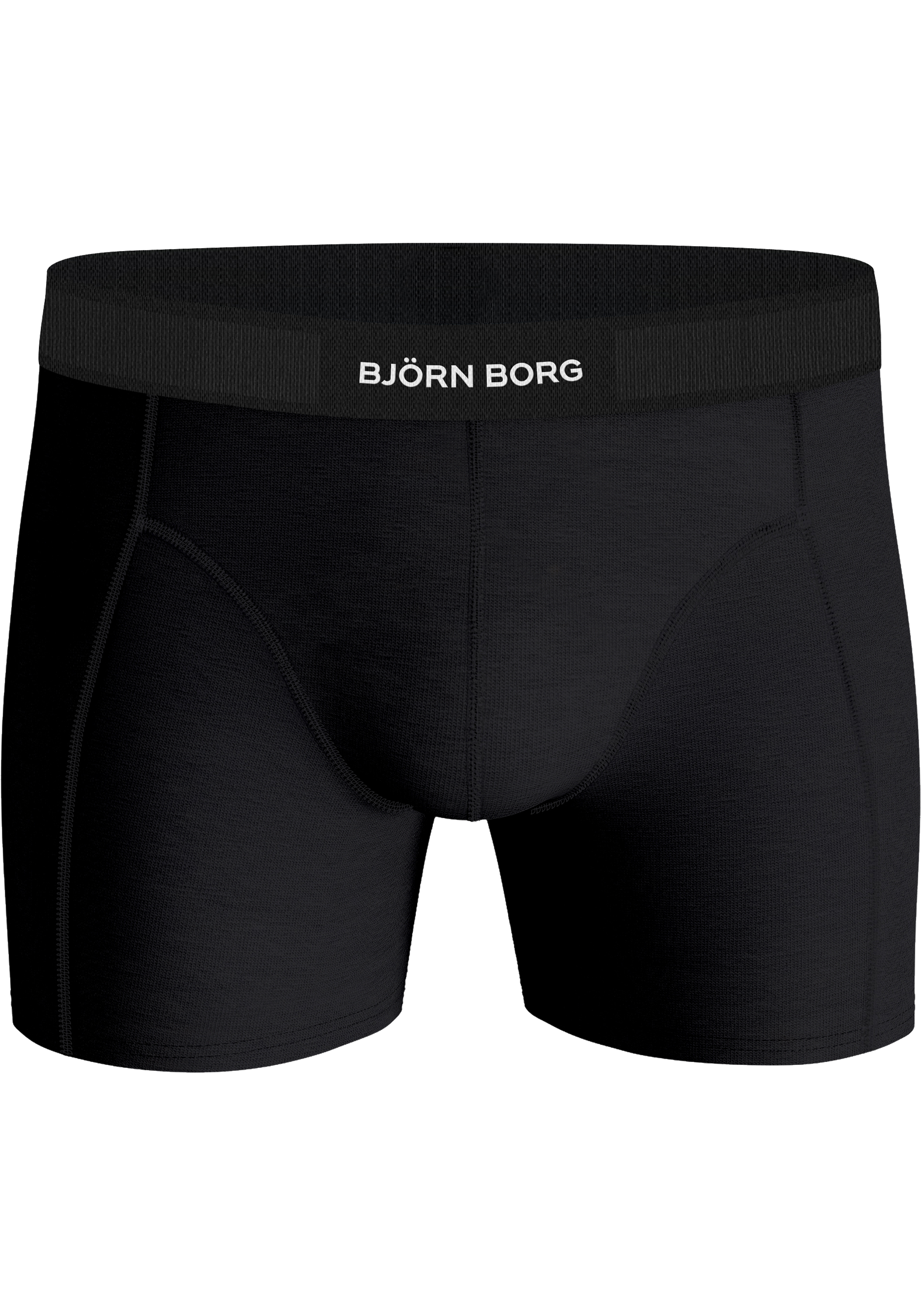 Bjorn Borg Cotton Stretch boxers, heren boxers normale lengte (2-pack), blauw en zwart