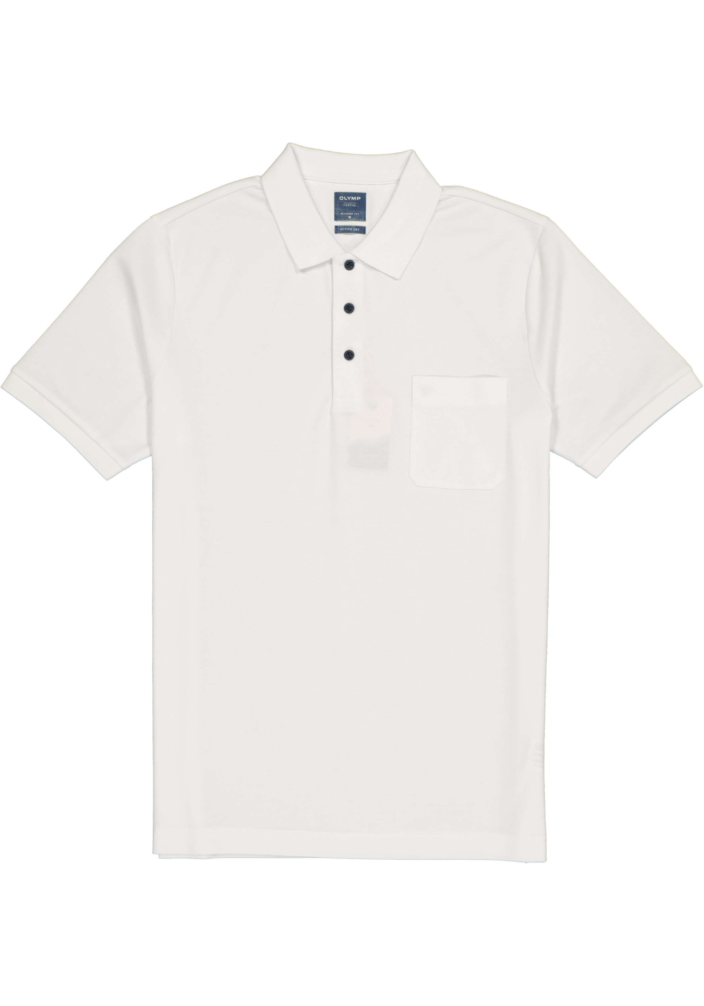 OLYMP modern fit poloshirt, active dry, wit