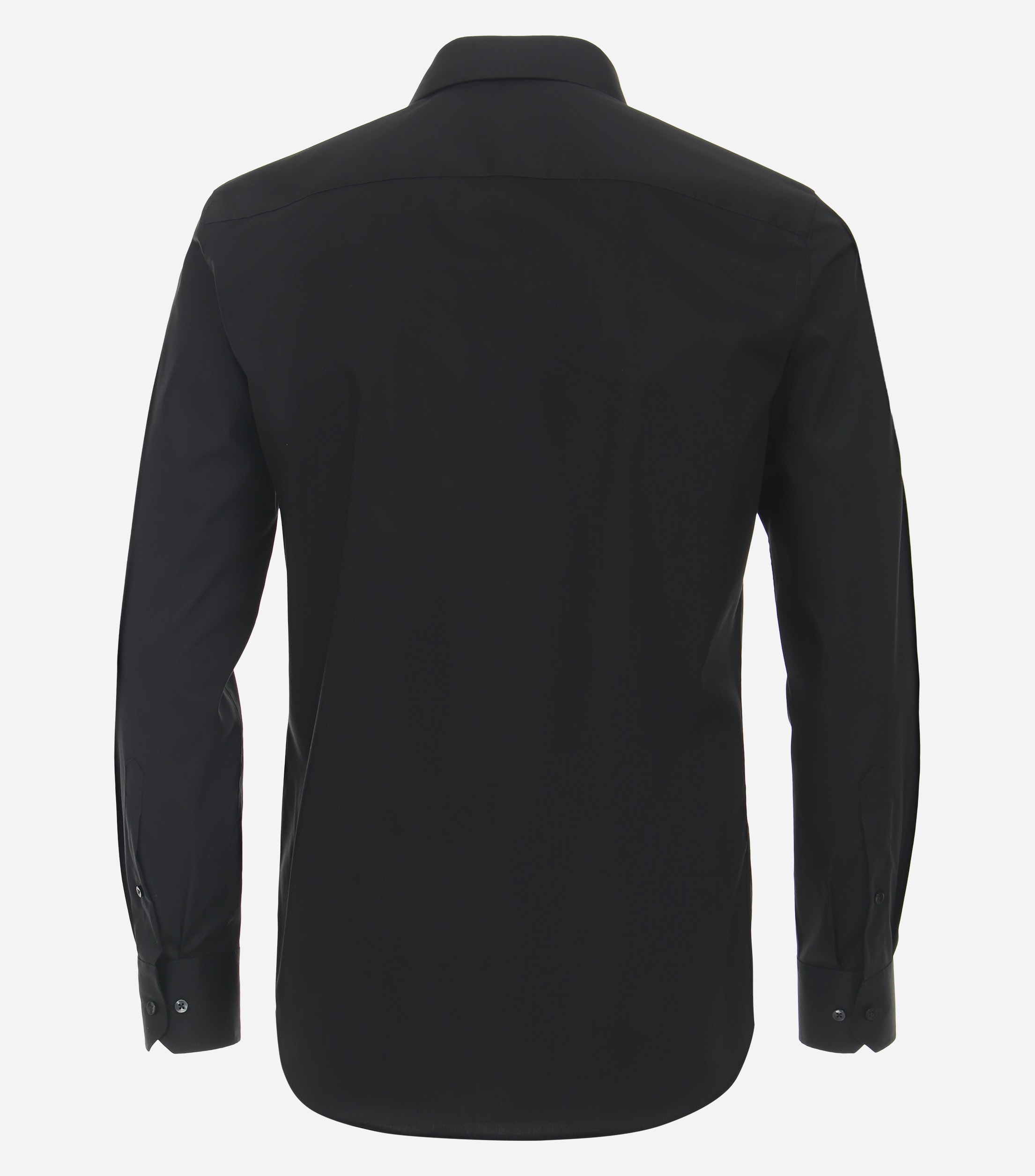Redmond modern fit overhemd, popeline, zwart