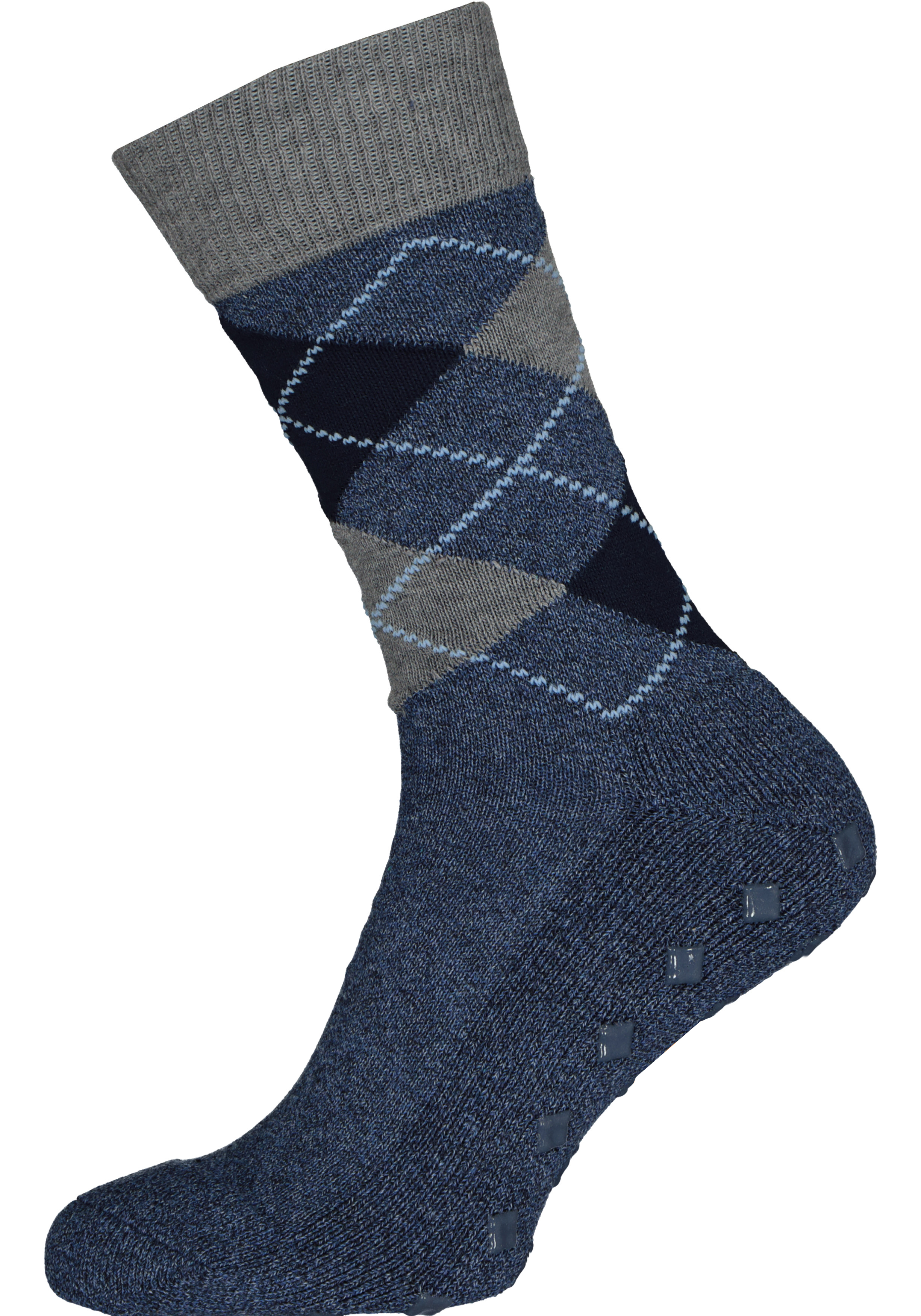 Burlington Argyle Heren Huissokken, blauw geruit