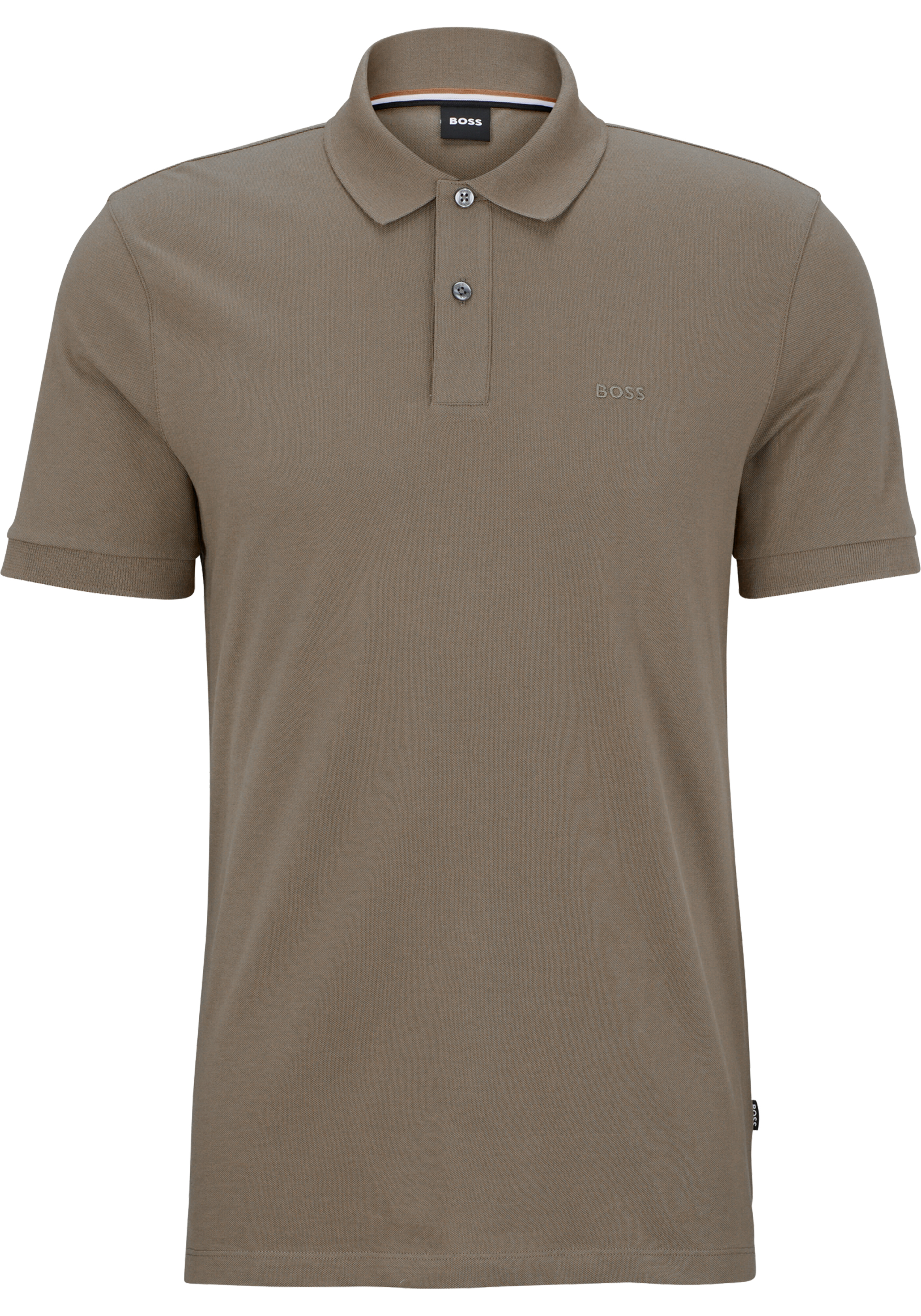BOSS Pallas regular fit polo, pique, donker beige