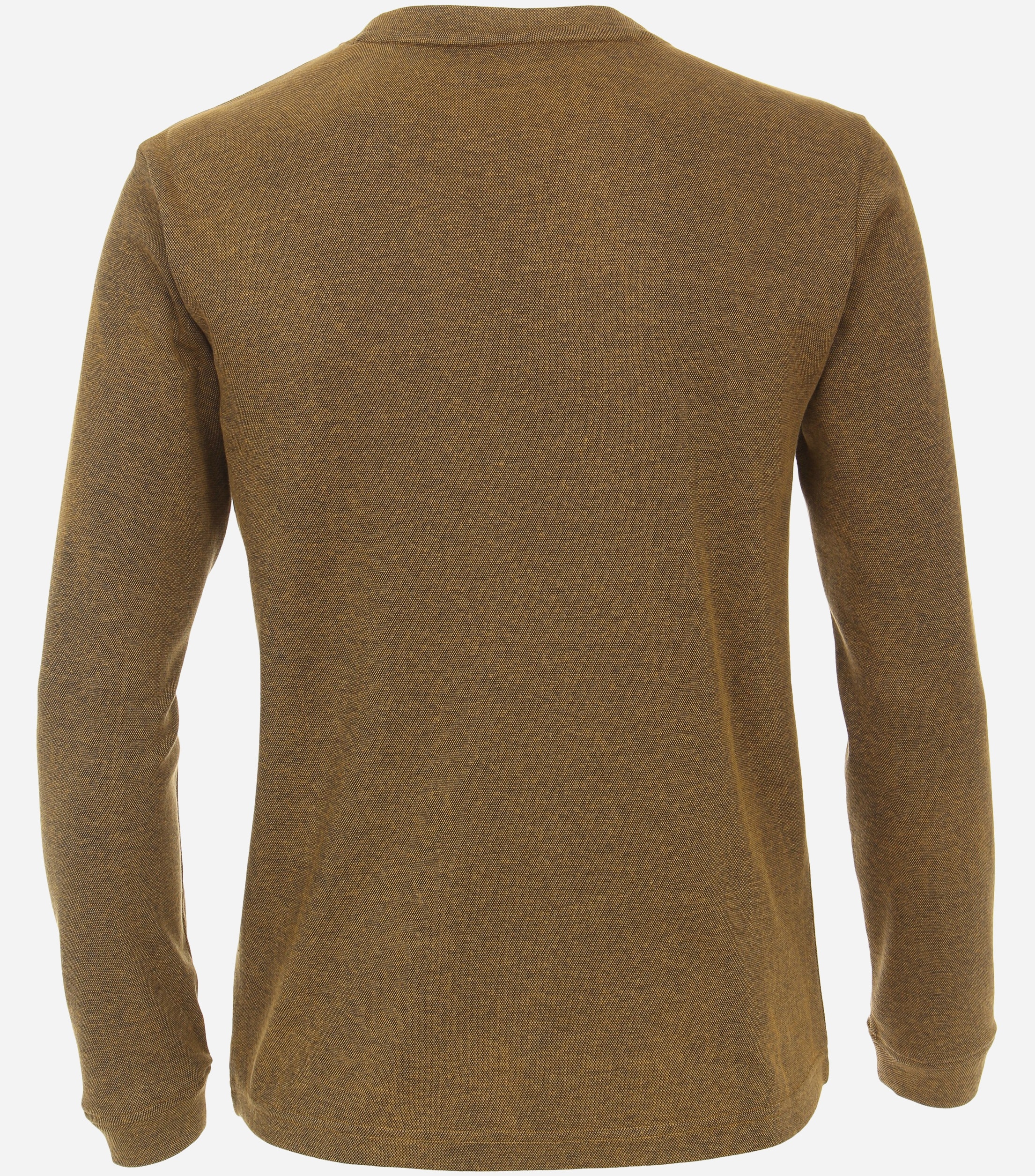 CASA MODA comfort fit T-shirt lange mouw, geel dessin