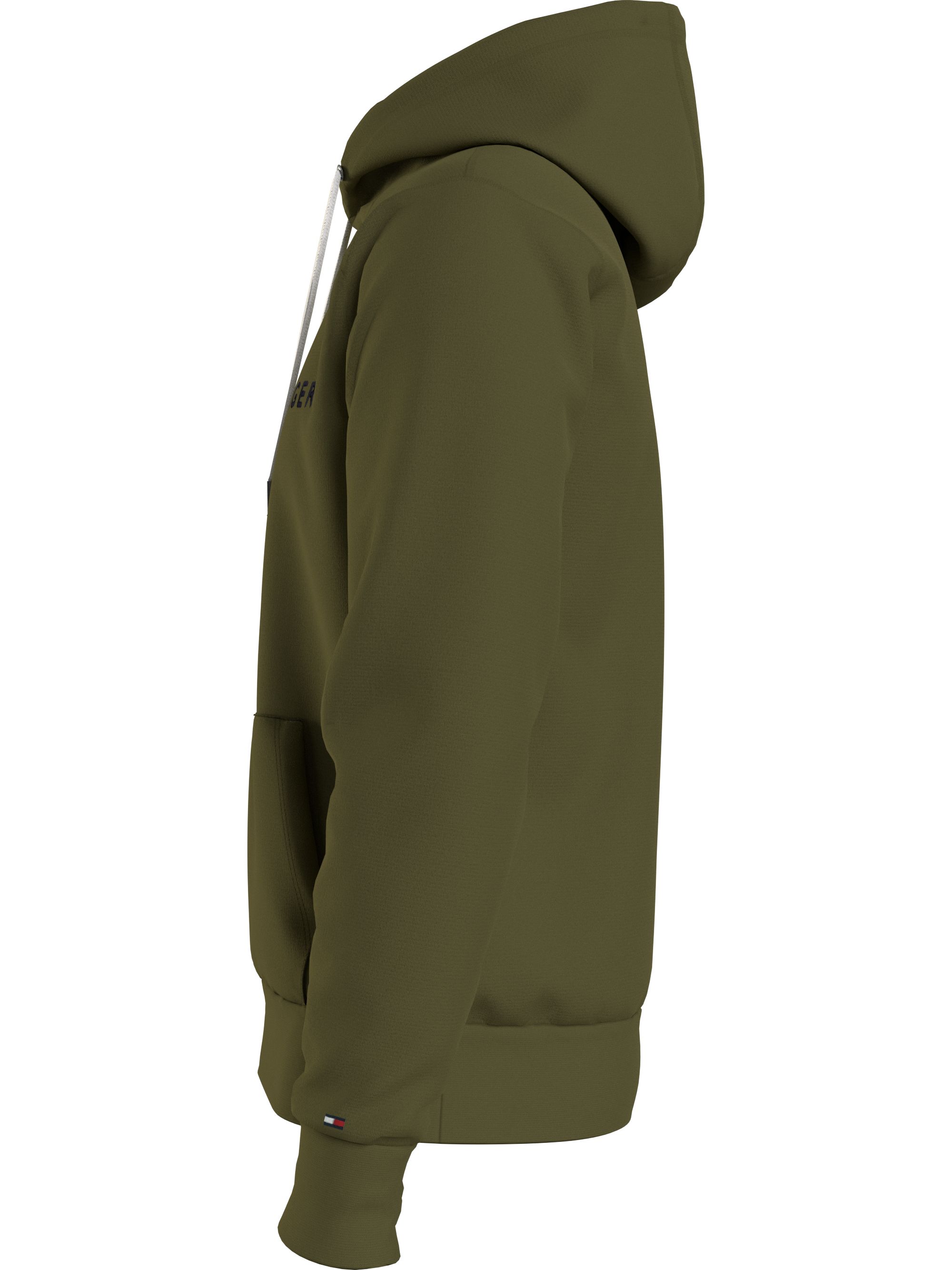 Tommy Hilfiger heren hoodie katoen, Tommy Logo Hoody, olijfgroen