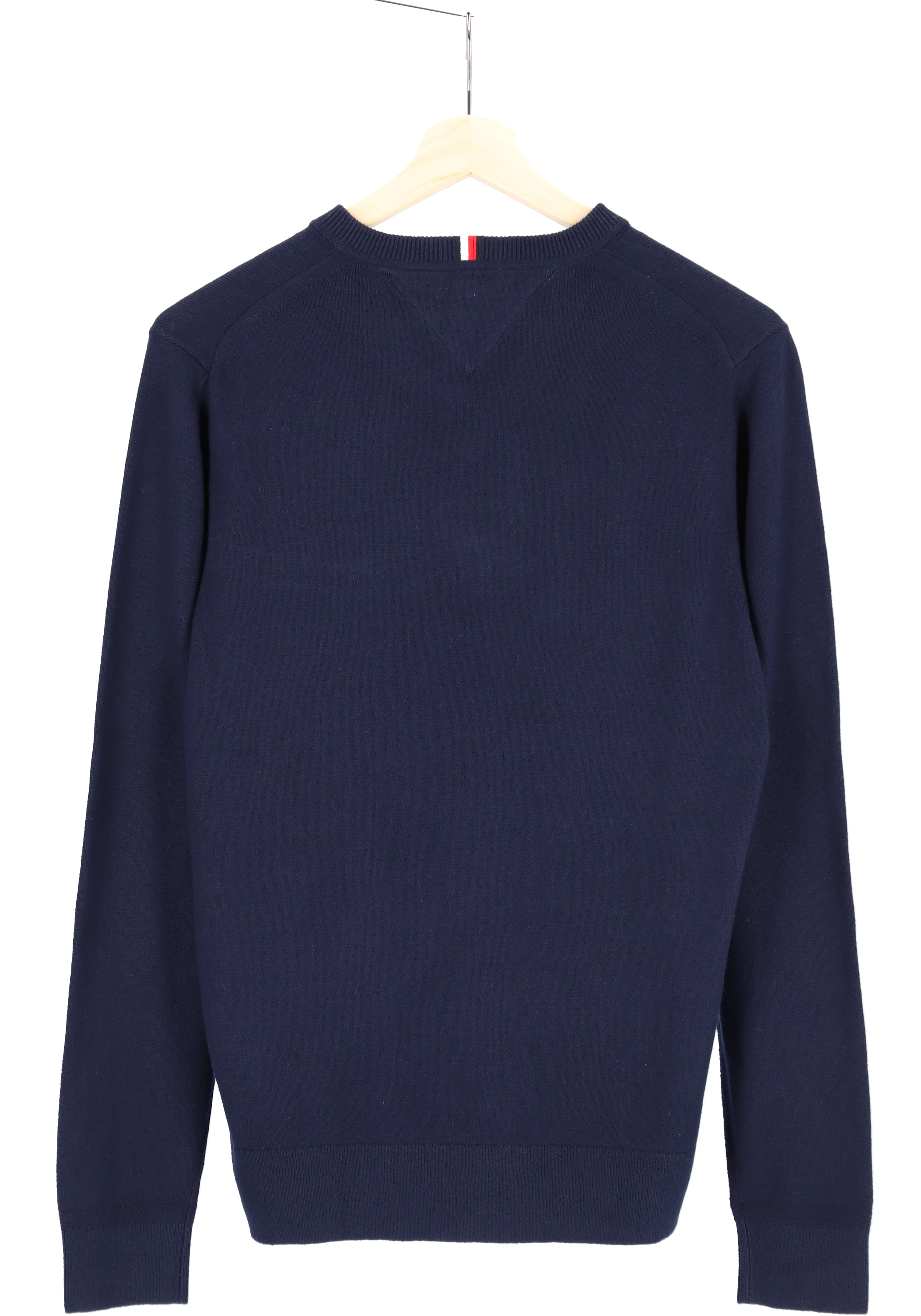 Tommy Hilfiger V-hals trui katoen met kasjmier, Pima Organic Cotton Cashmere, donkerblauw (Desert Sky)