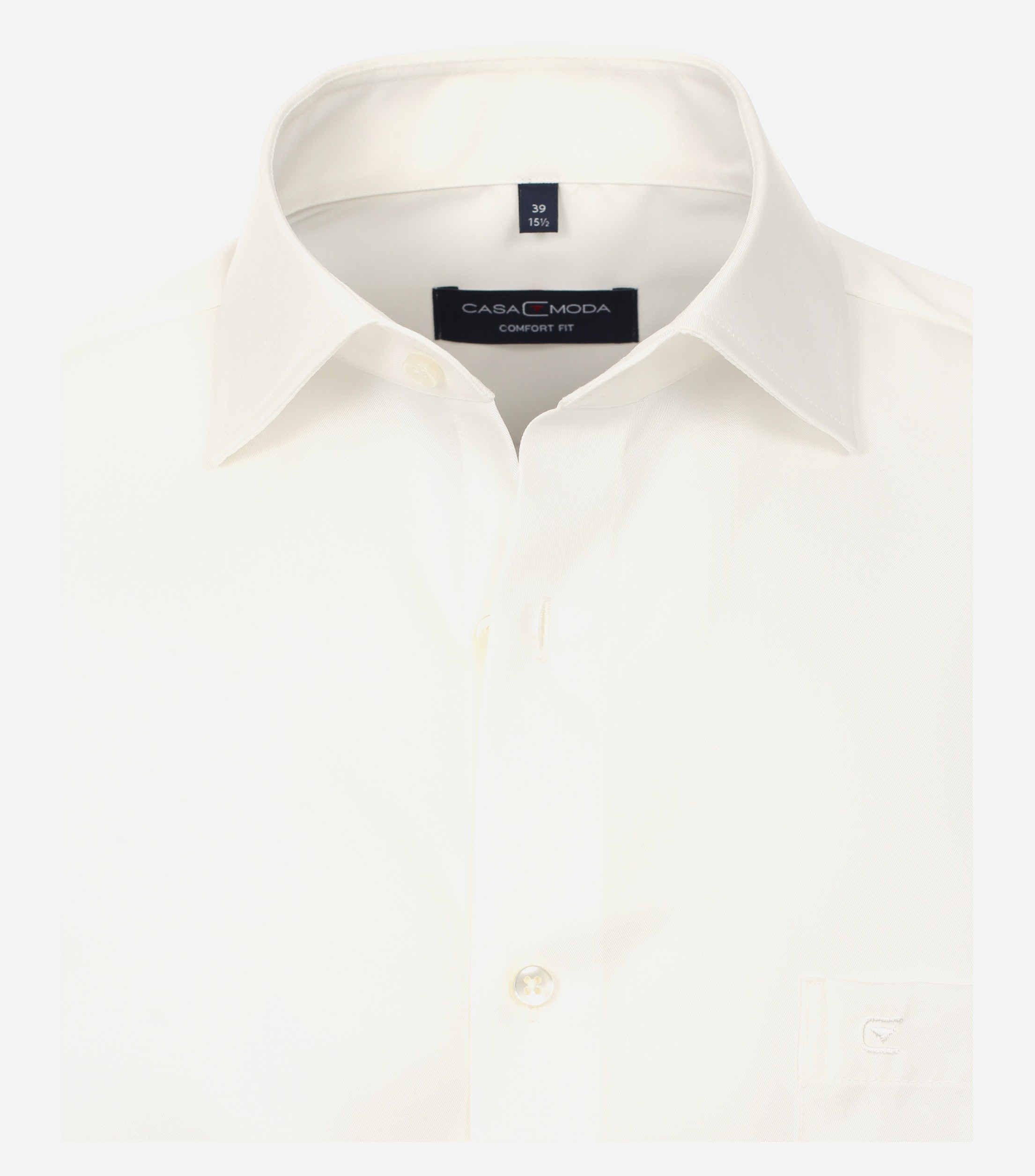 CASA MODA comfort fit overhemd, mouwlengte 7, twill, beige