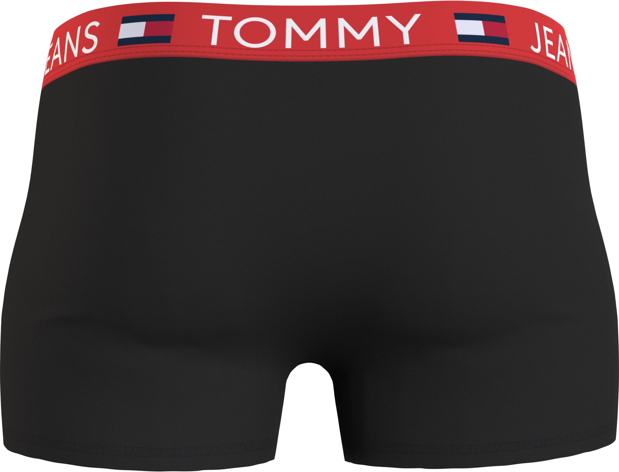 Tommy Hilfiger trunk (3-pack), heren boxers normale lengte, zwart met gekleurde tailleband