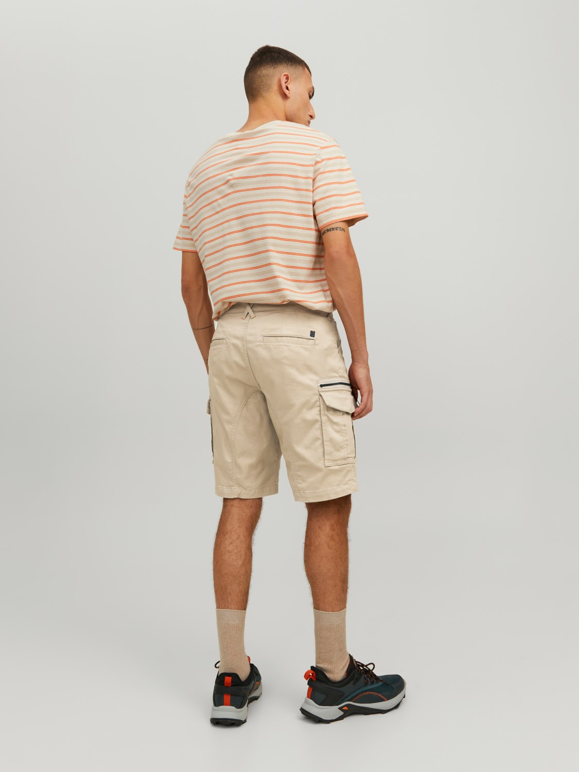 JACK & JONES Dex Cargo Shorts loose fit, heren cargo korte broek, beige
