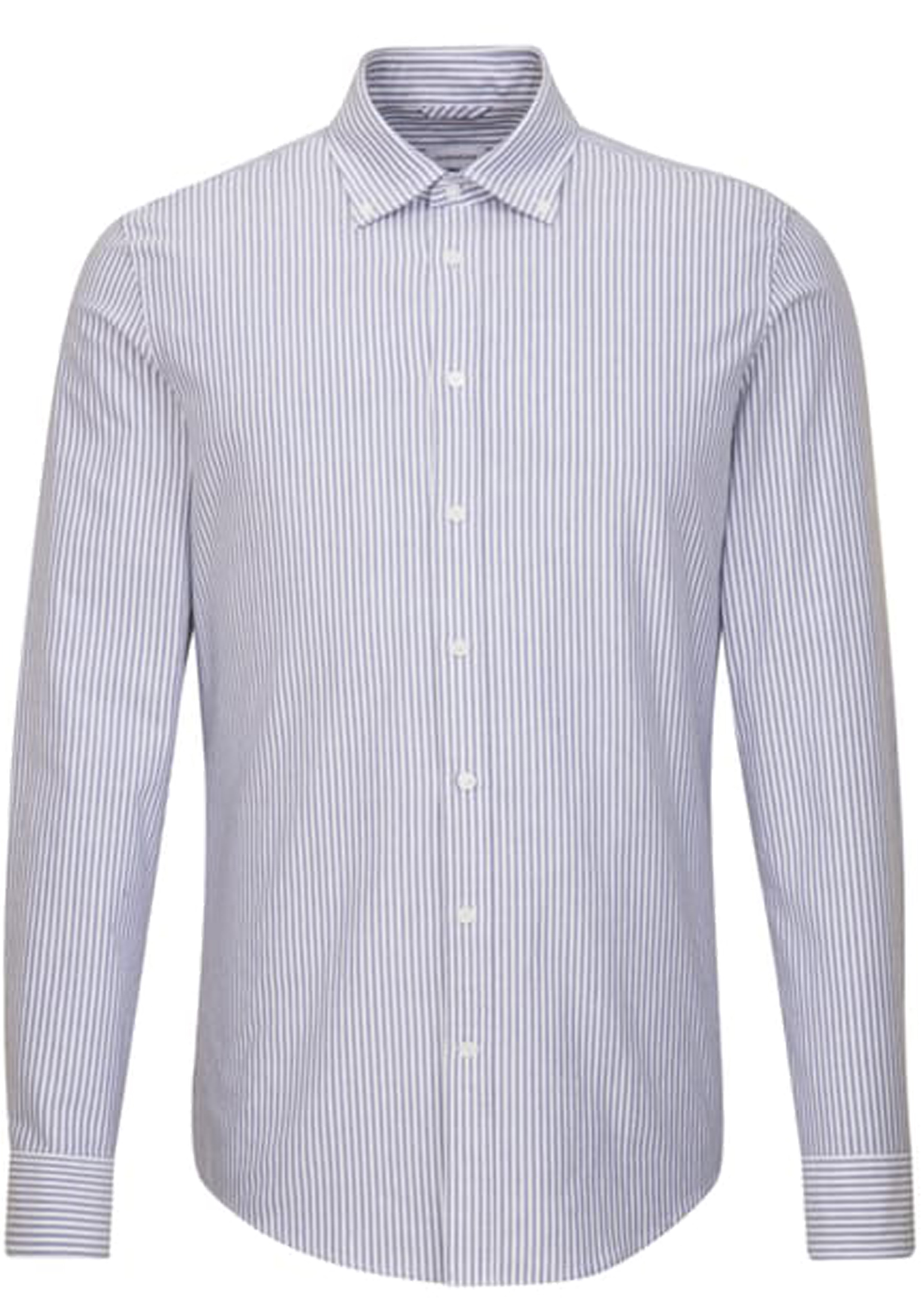 Seidensticker x-slim fit overhemd, Oxford, blauw gestreept