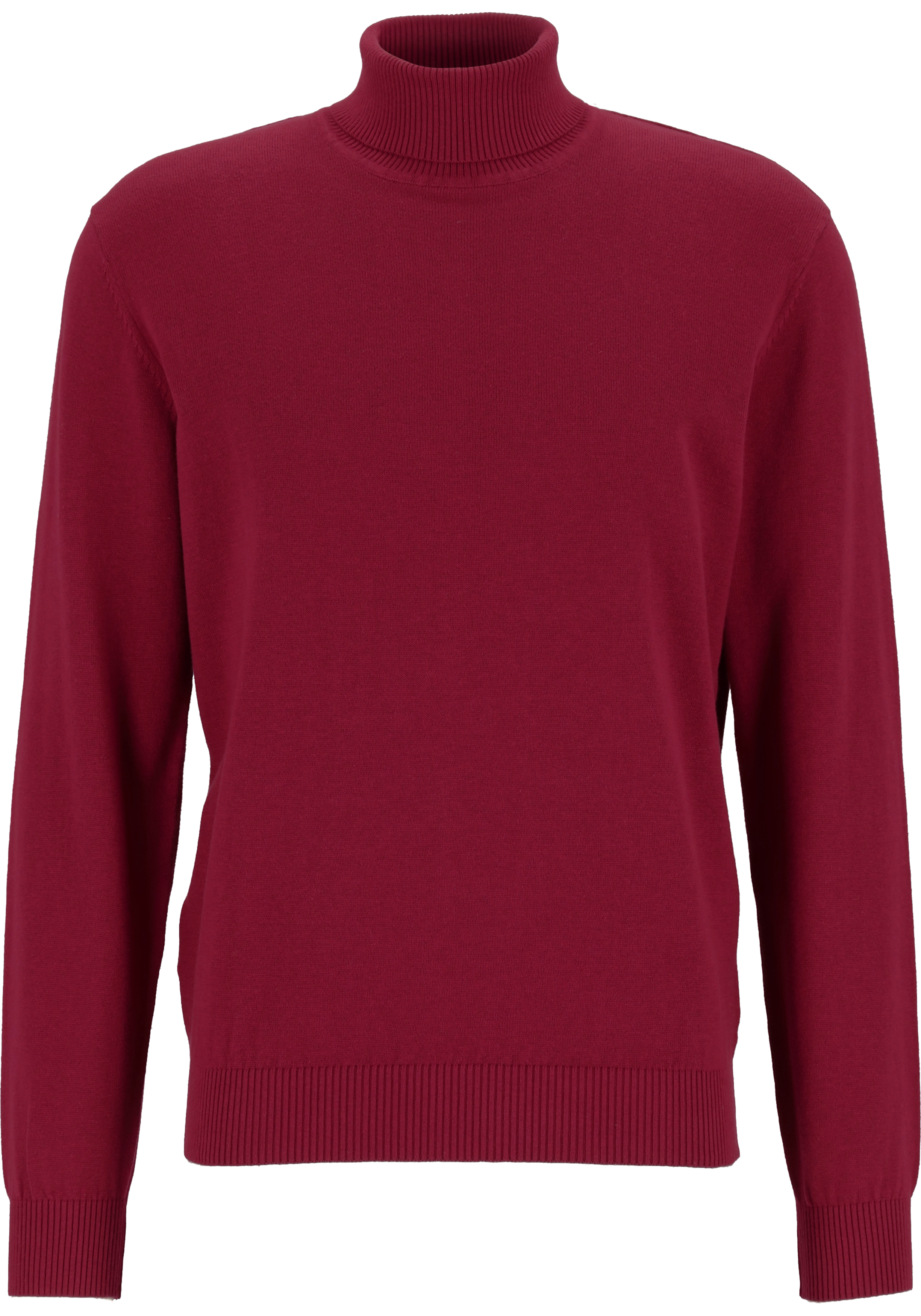 Redmond heren coltrui katoen, bordeaux rood