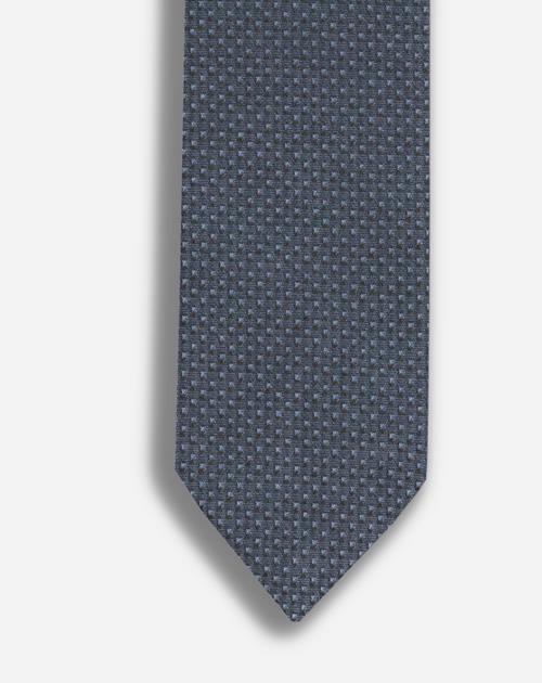 OLYMP extra smalle stropdas, blauw dessin