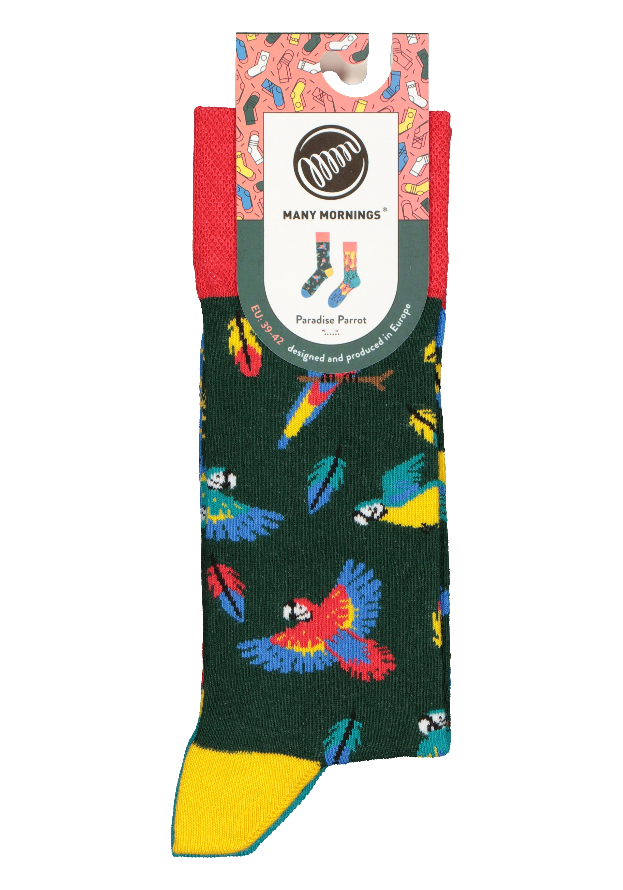 Many Mornings unisex sokken Paradise Parrot