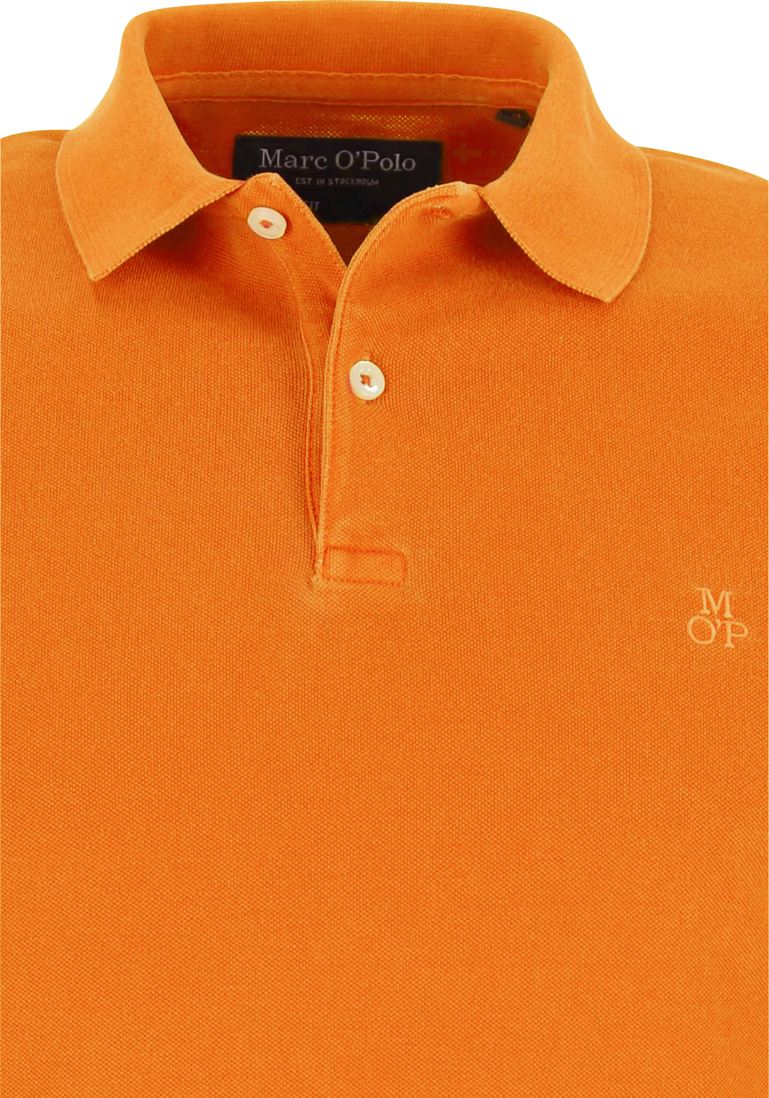 Marc O'Polo shaped fit polo, heren poloshirt korte mouw, oranje
