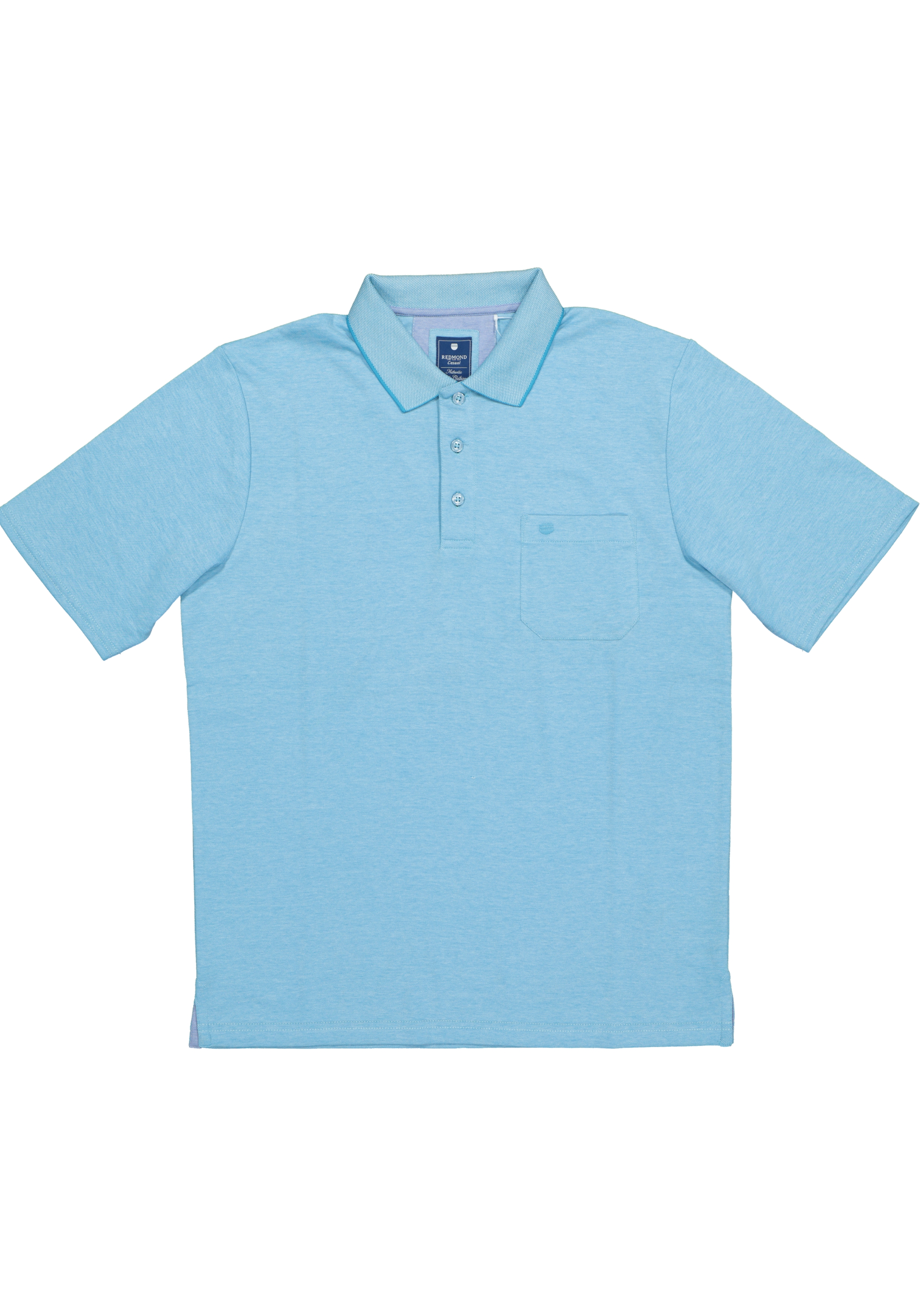 Redmond regular fit poloshirt, lichtblauw melange