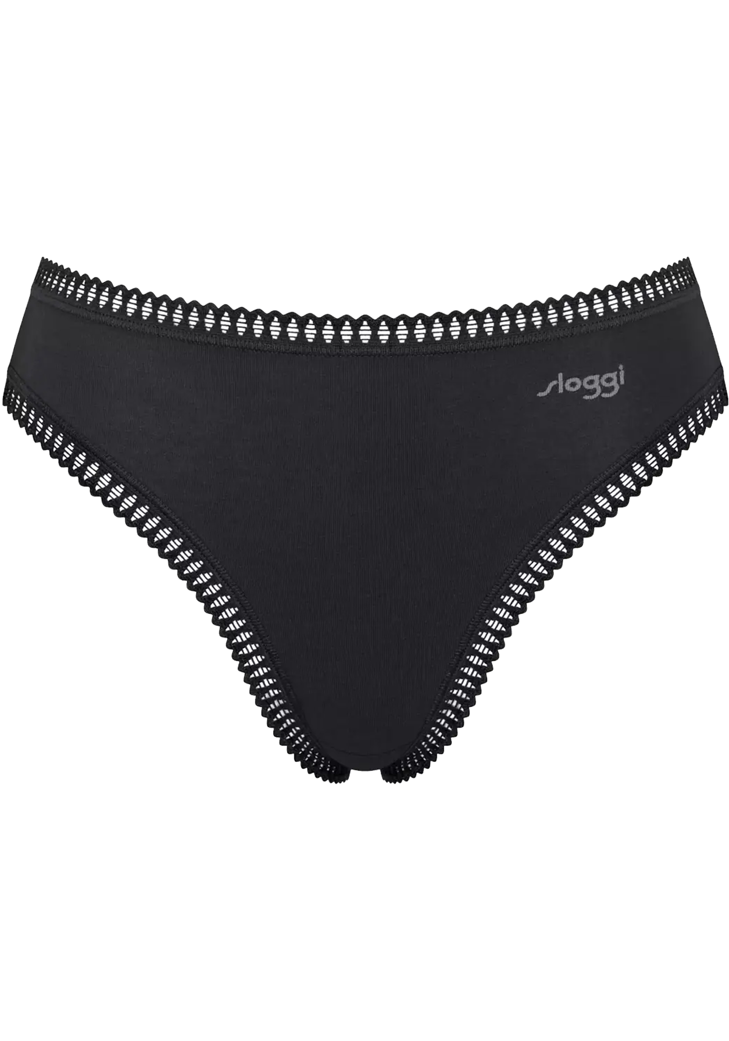 Sloggi Women GO Crush High leg (3-pack), dames slip, zwart, blauw, print