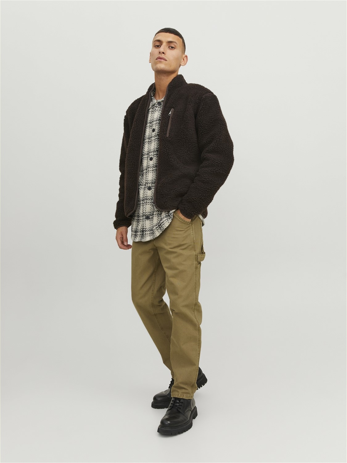 JACK & JONES Kane Washed Carpenter loose fit, heren cargo broek, camel bruin