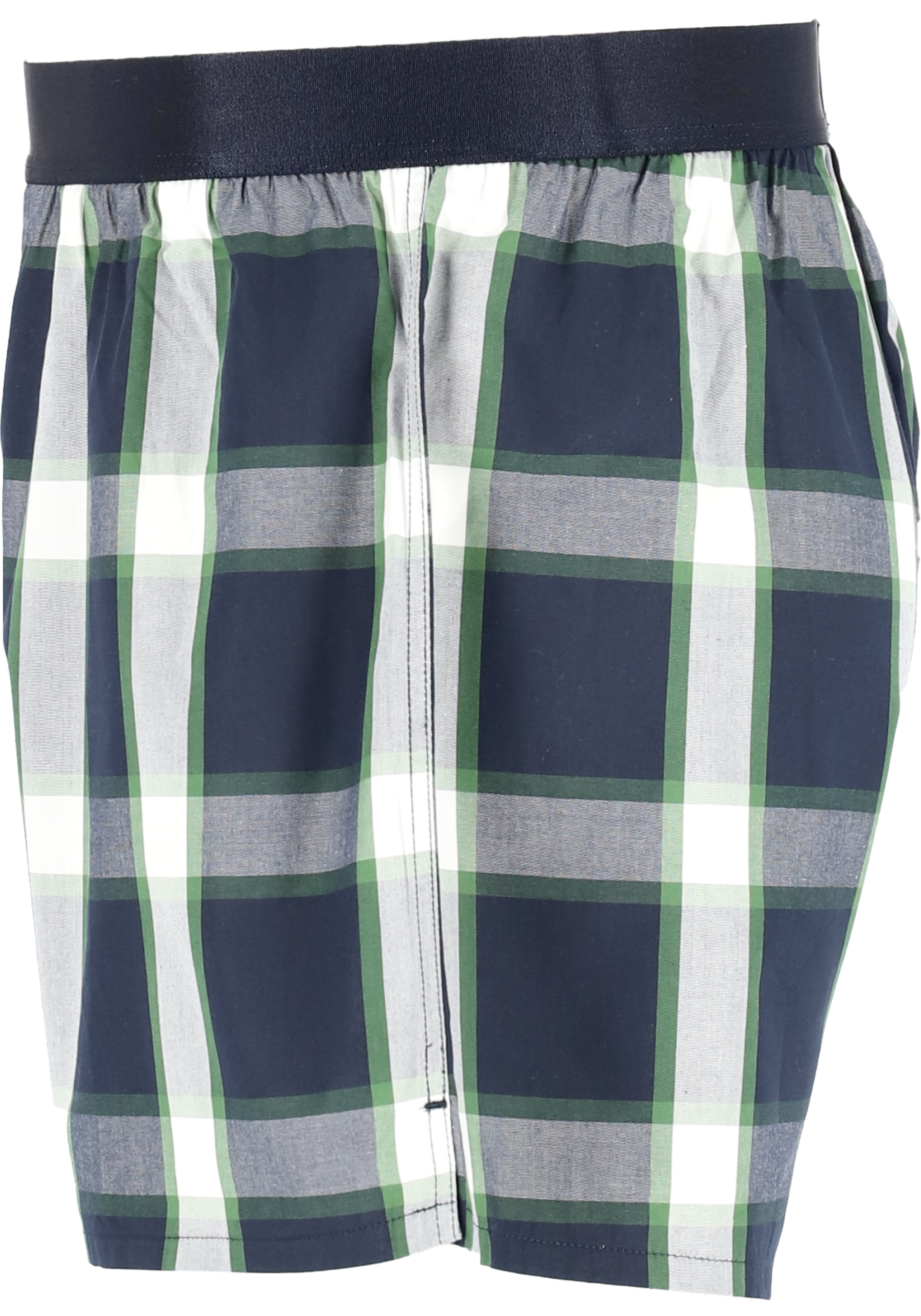 HUGO BOSS boxershorts woven (2-pack), heren boxers wijd model, blauw en blauw met groen geruit