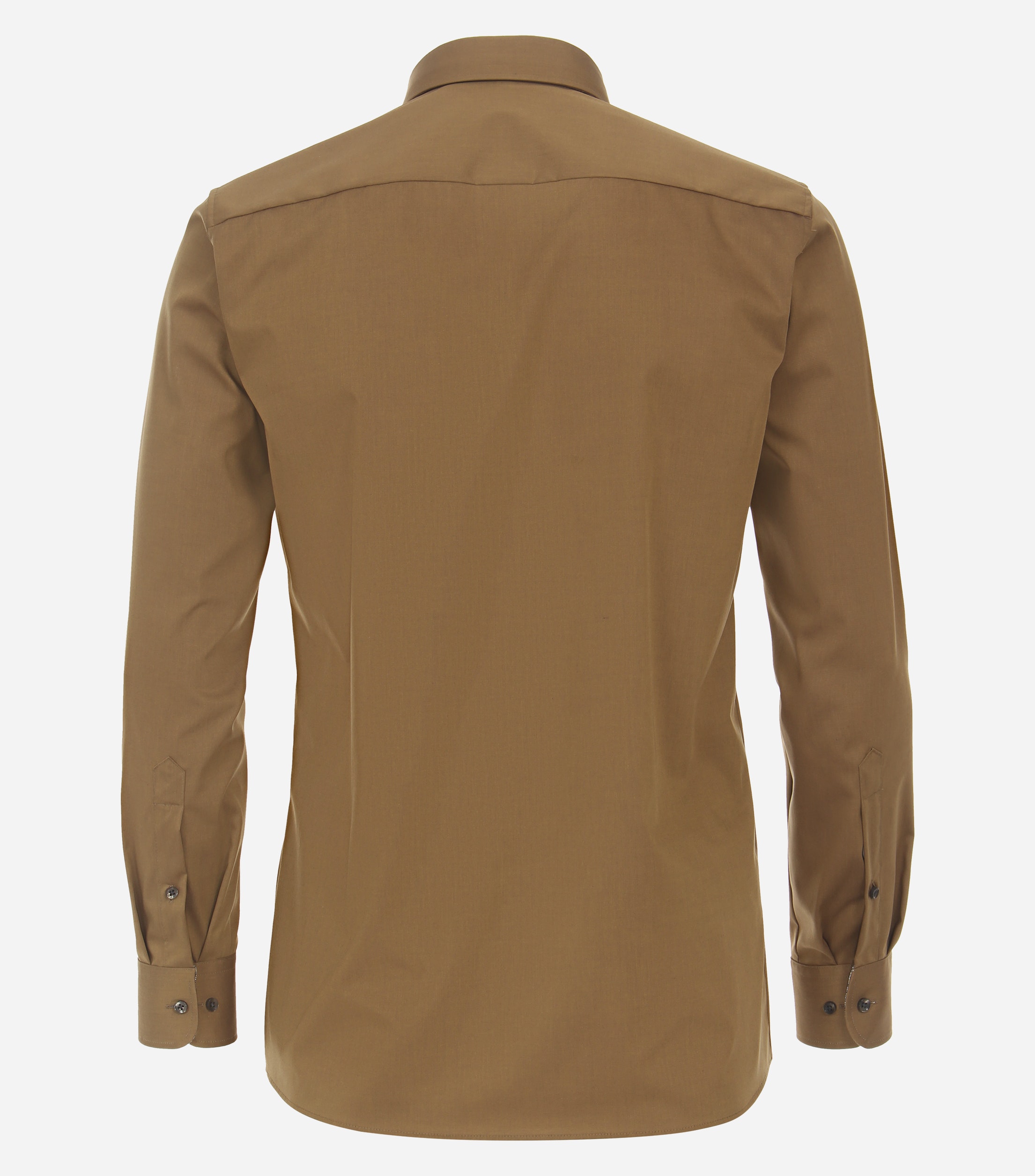 CASA MODA modern fit overhemd, popeline, bruin