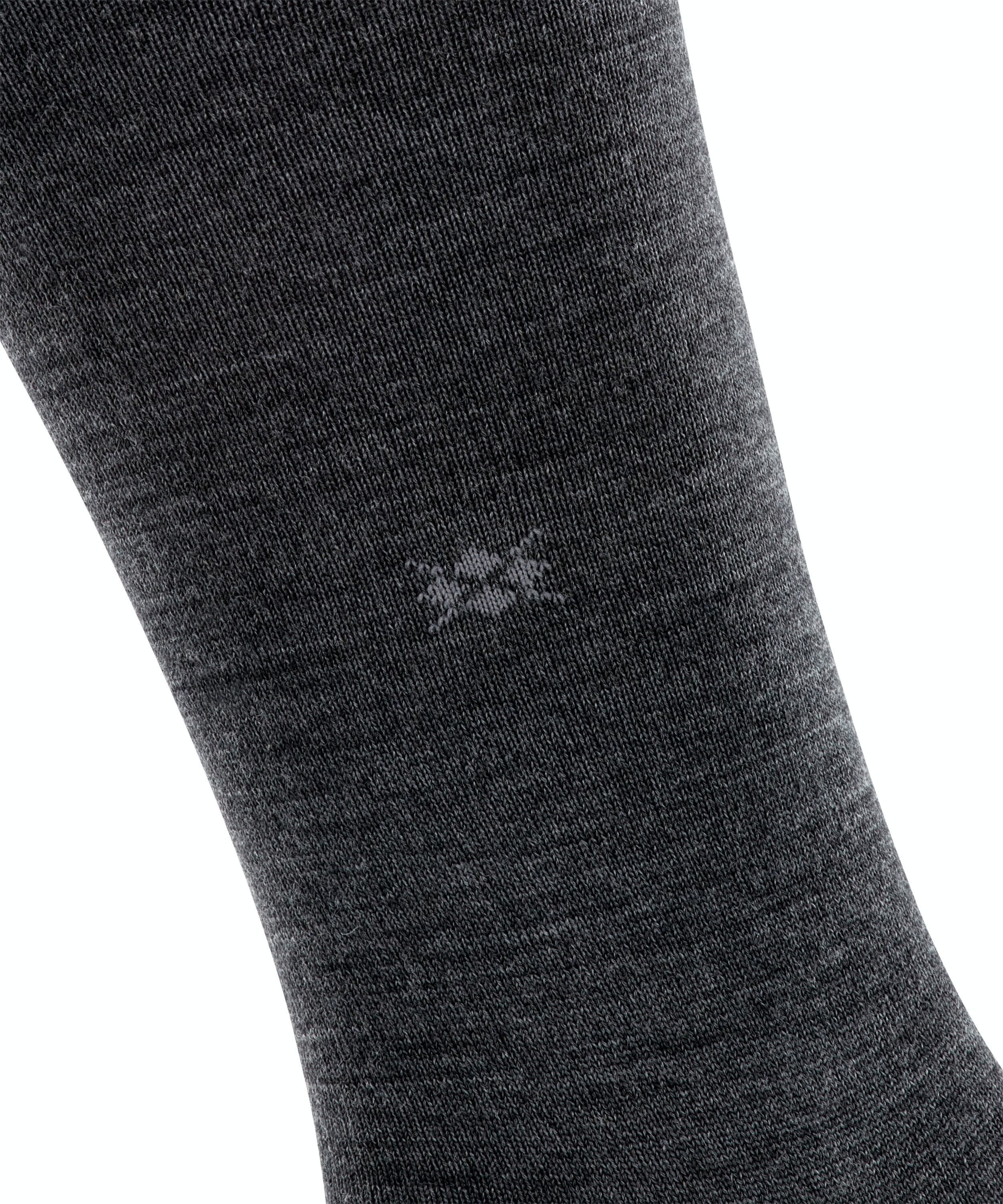 Burlington Leeds heren kniekousen, grijs (asphalt mel.)