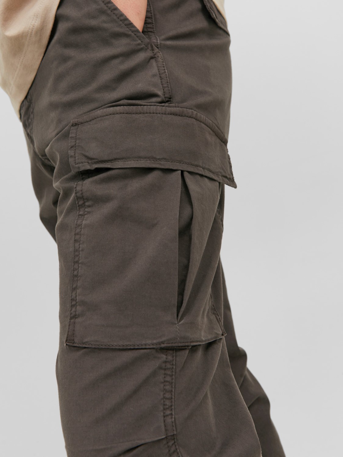 JACK & JONES Ace Tucker Cargoa loose fit, heren cargo broek, bruin
