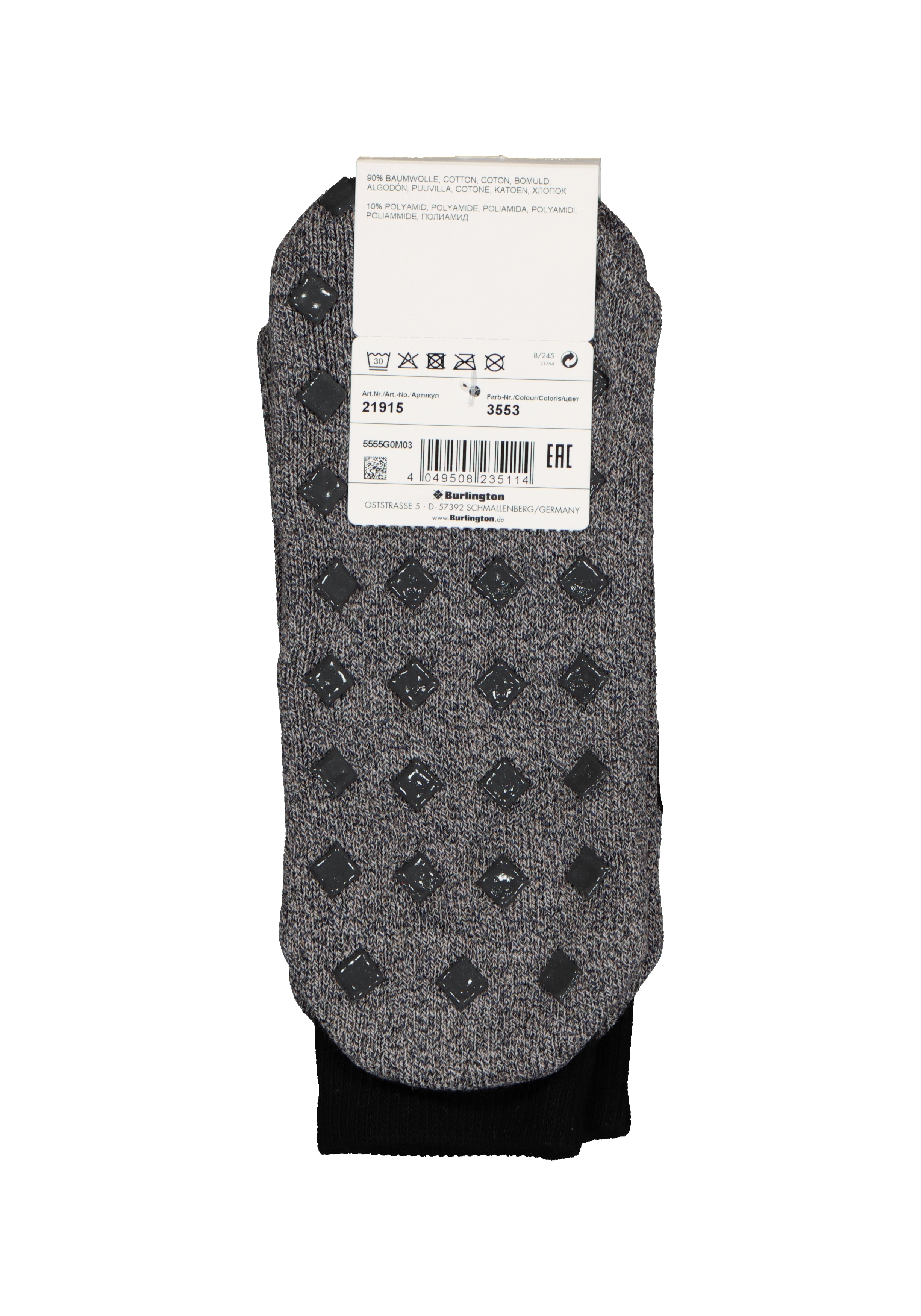 Burlington Argyle Heren Huissokken, grijs geruit