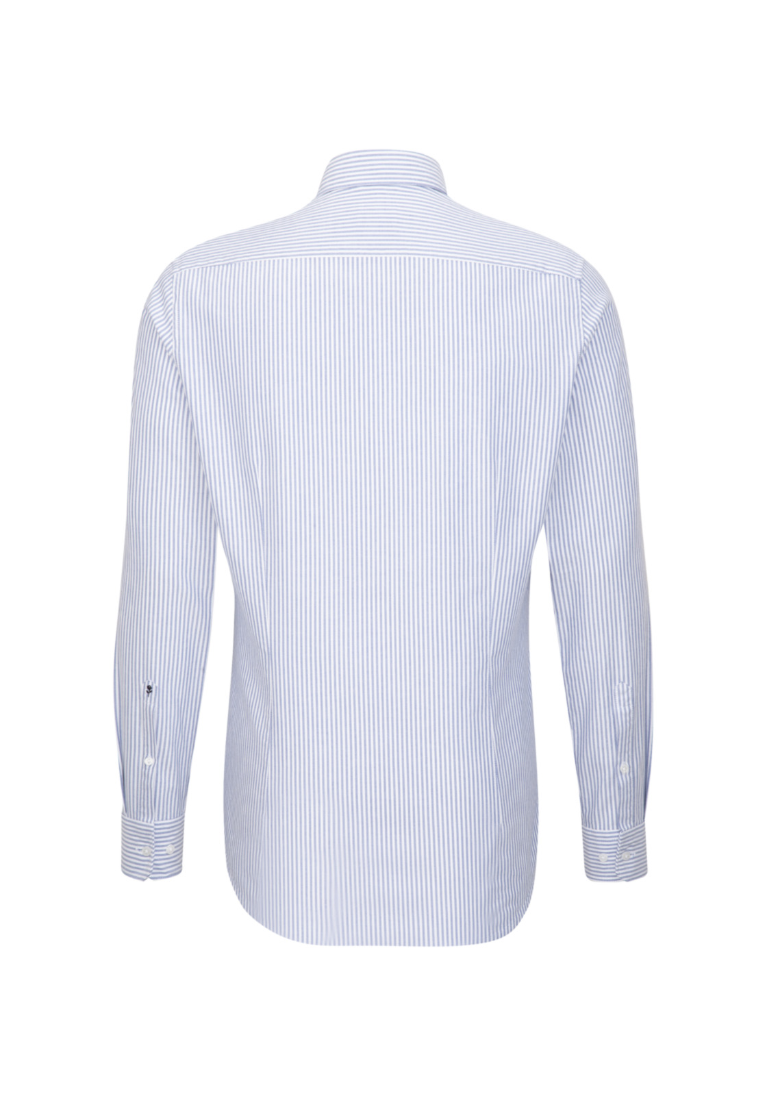 Seidensticker shaped fit overhemd, Oxford, blauw gestreept