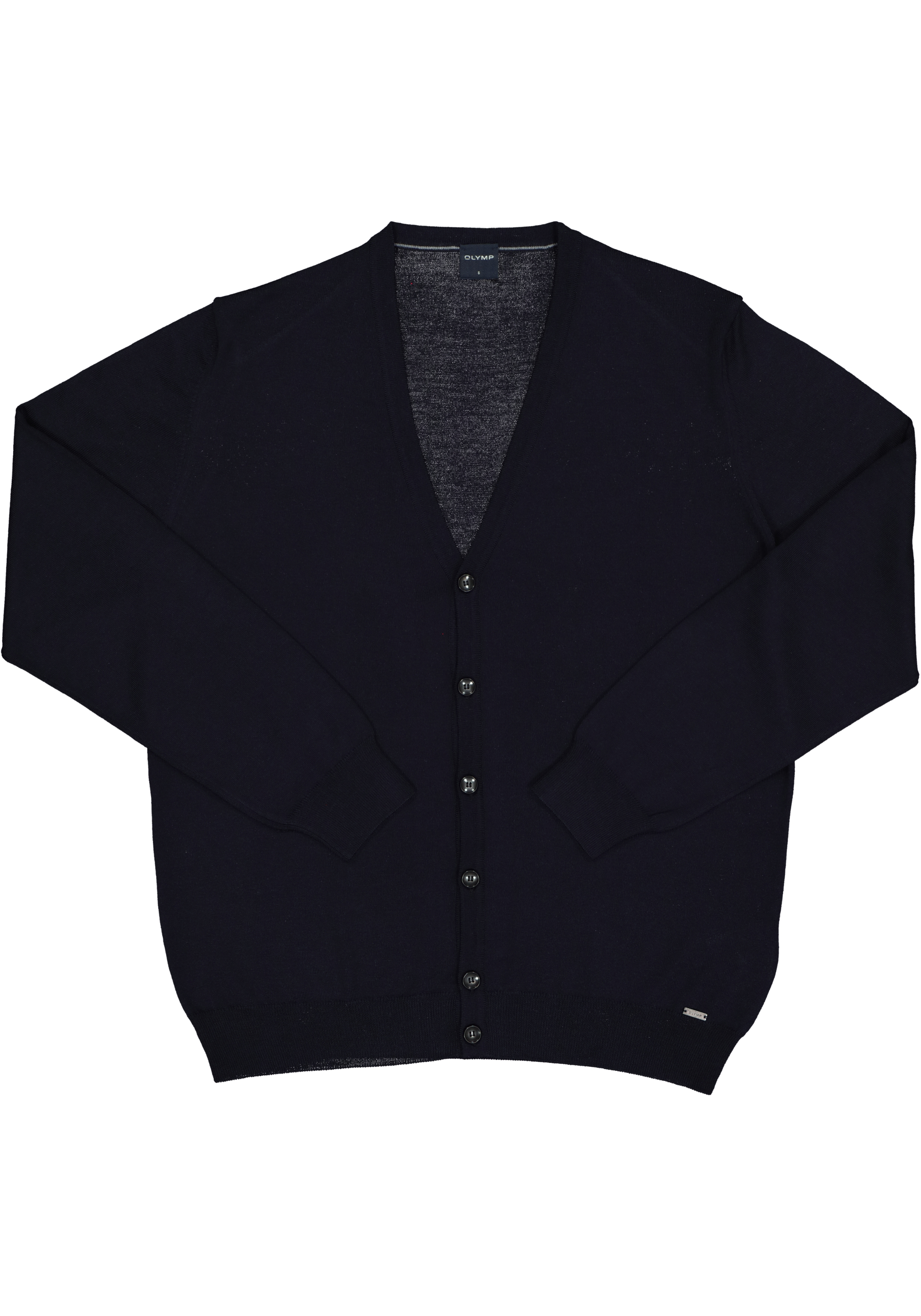 OLYMP modern fit vest wol, marine blauw