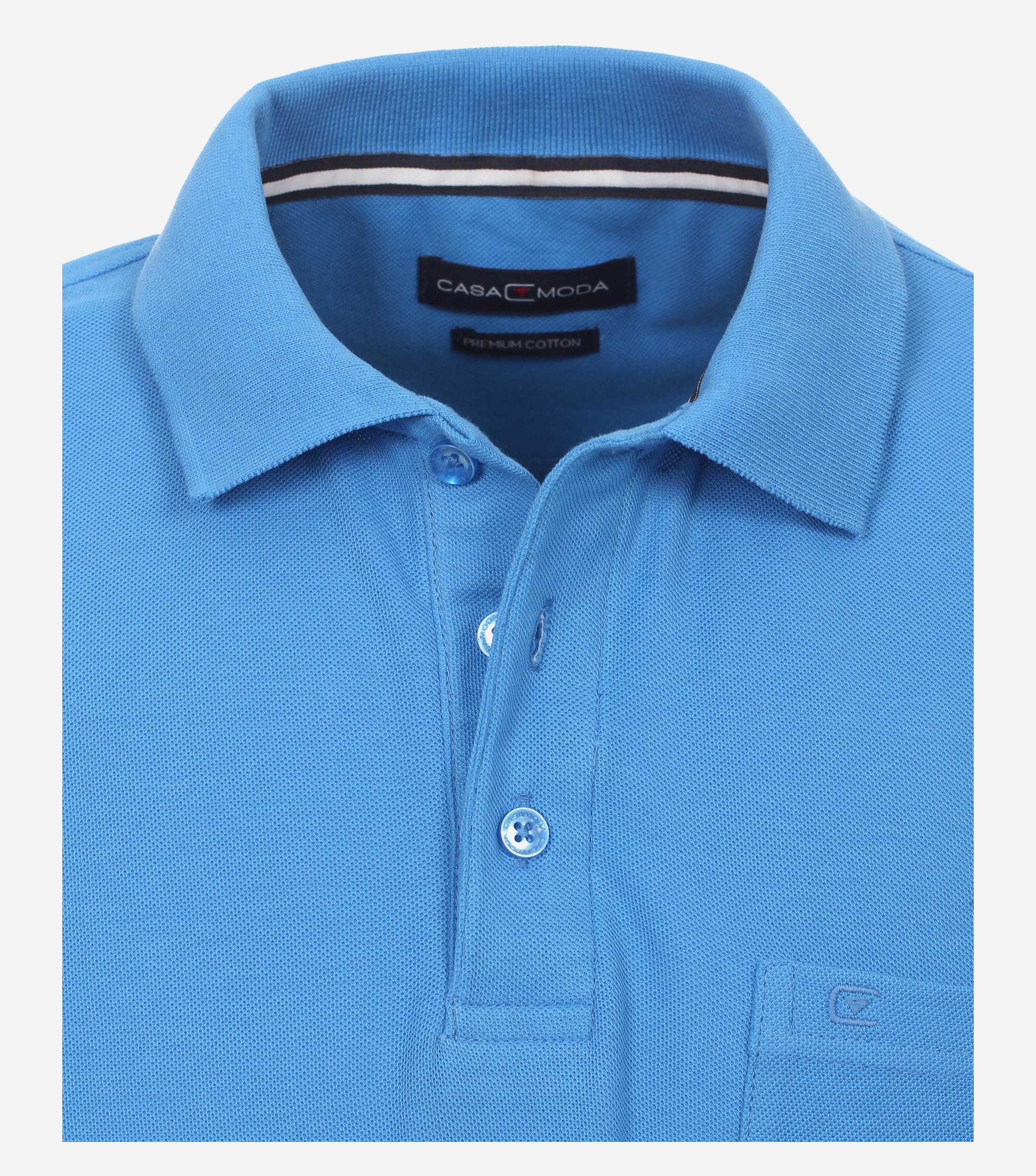CASA MODA comfort fit heren polo, blauw